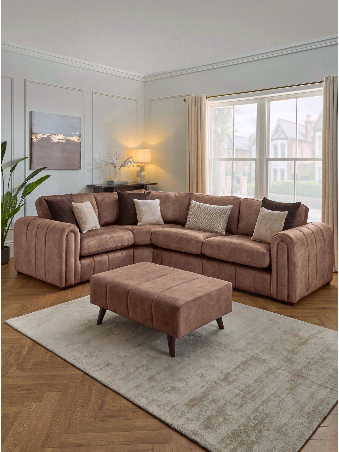 The Very Collection Amara Lh Double Arm Corner W Footstool - Made to Order in the UK