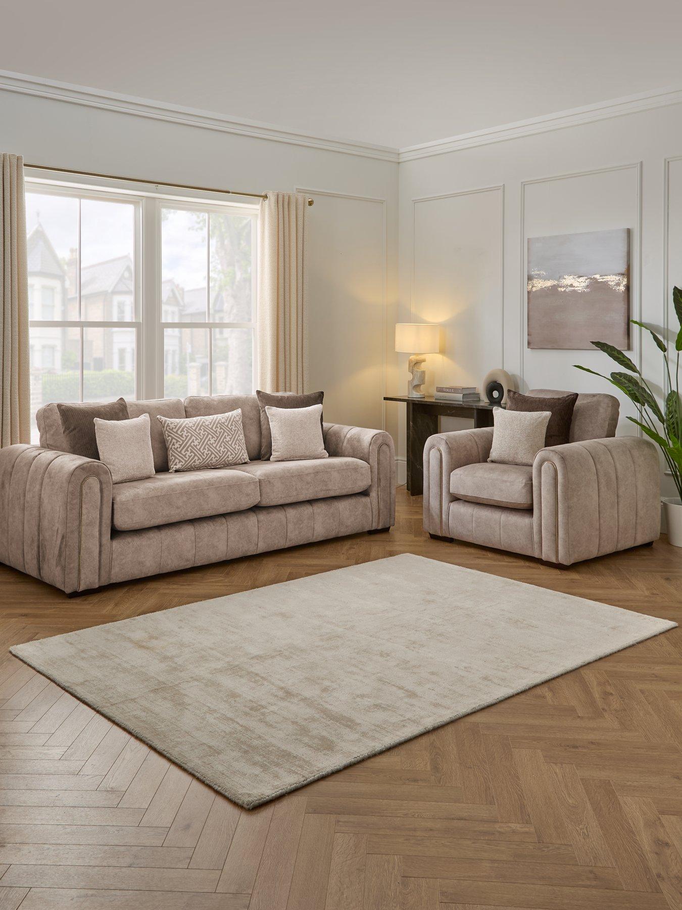 The Very Collection Amara 3 Seater Sofa + Armchair Set (Buy  &  SAVE!) - Made to Order in the UK