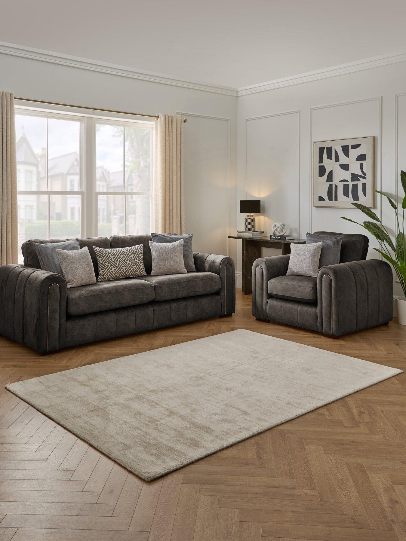 The Very Collection Amara 3 Seater Sofa + Armchair Set (Buy  &  SAVE!) - Made to Order in the UK