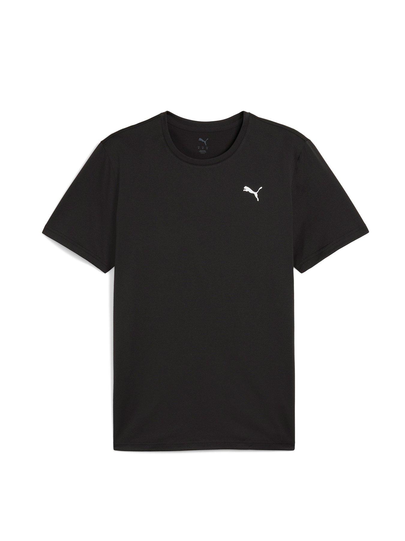 Puma Mens Training Essentials Solid Cat T-Shirt- Black