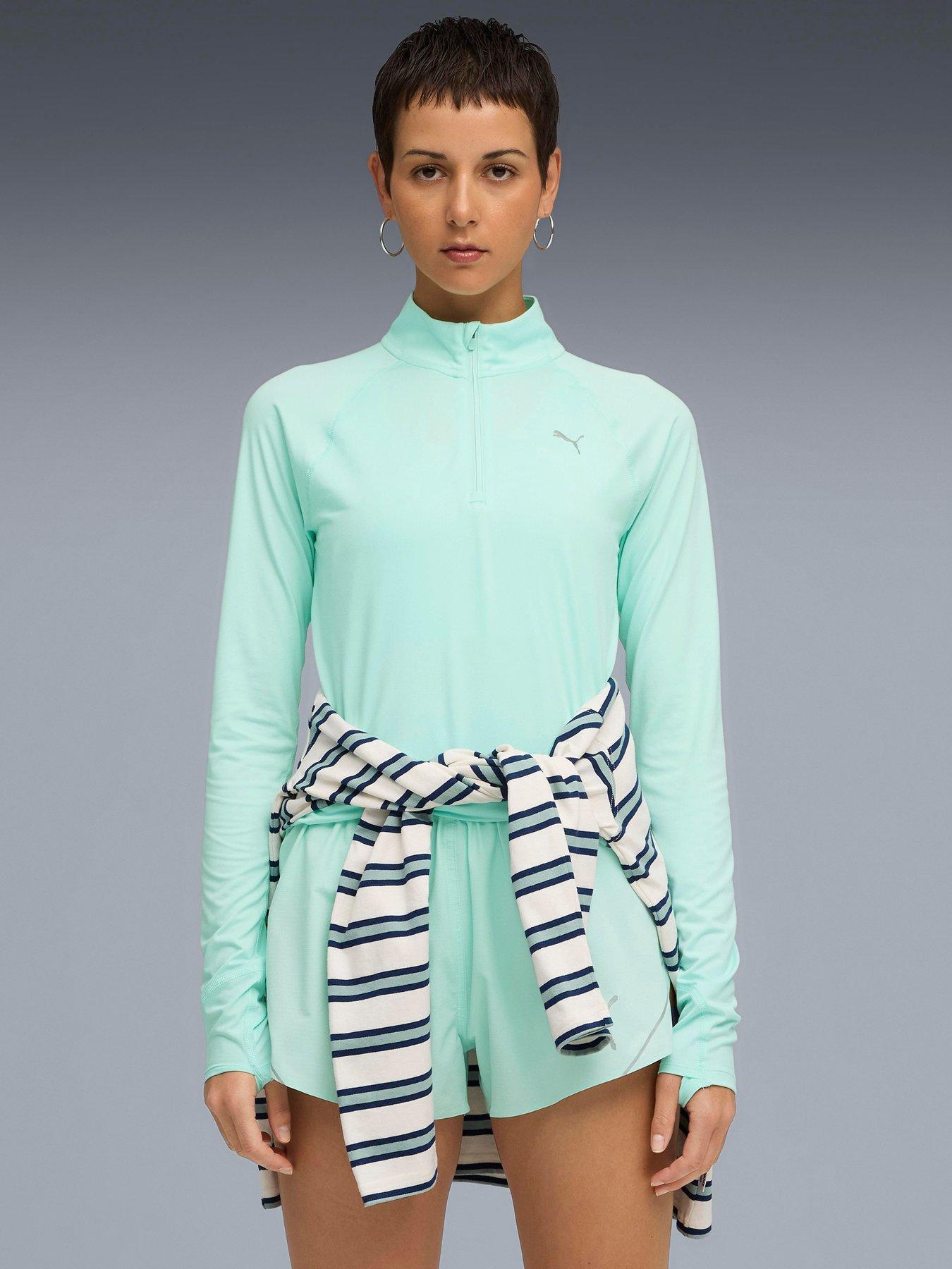 Puma Womens Running Velocity Cloudspun 1/4 Zip - Green