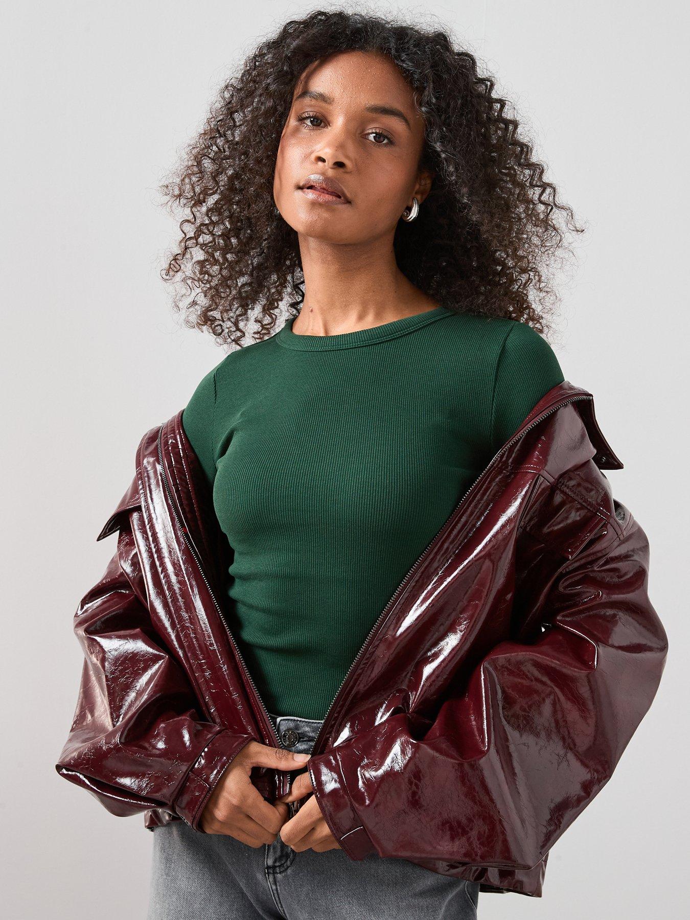 the-very-collection-rib-crew-neck-long-sleeves-greenoutfit