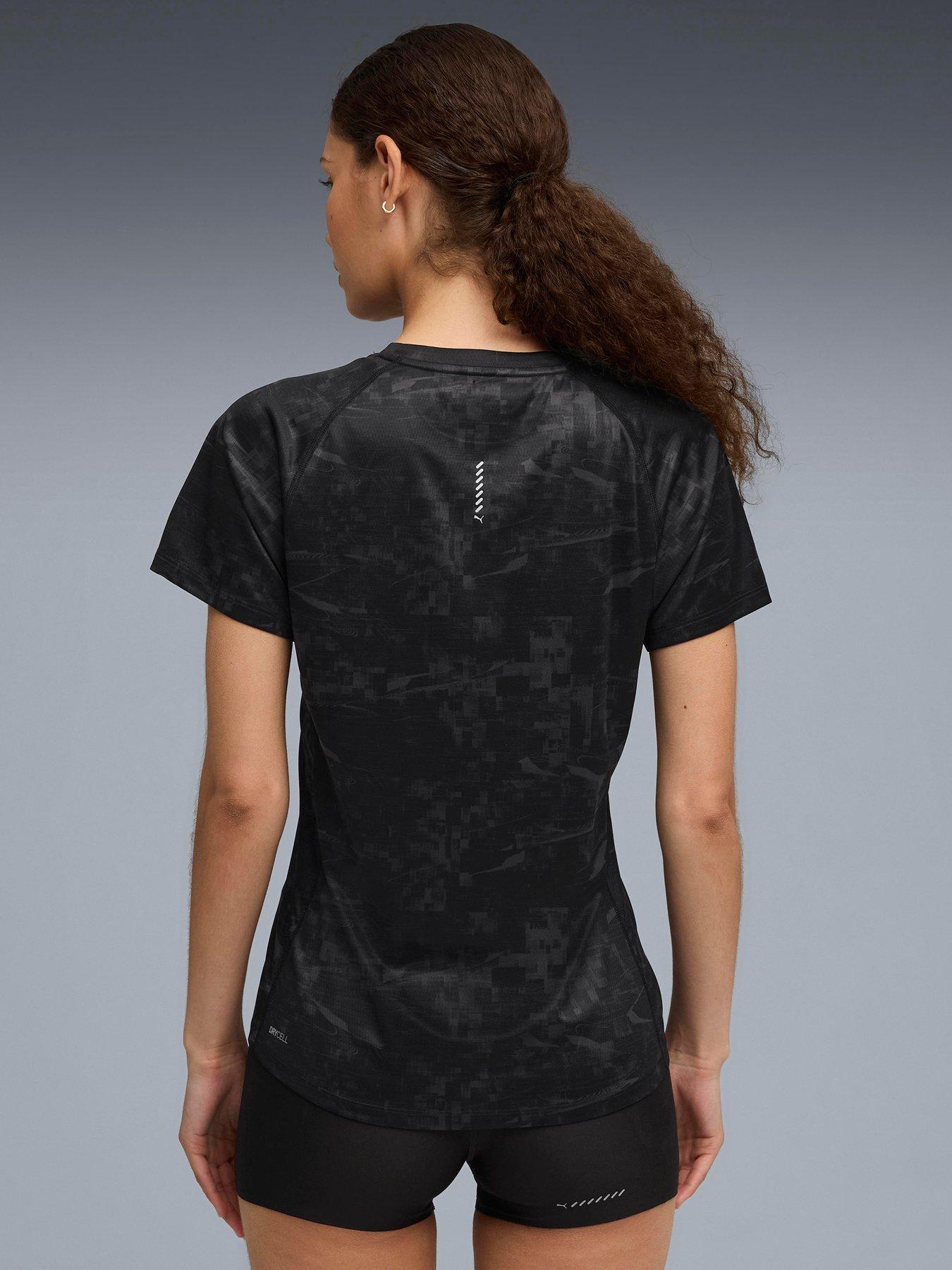 Image 2 of 5 of Puma Womens Running Velocity Printed T-Shirt - Black