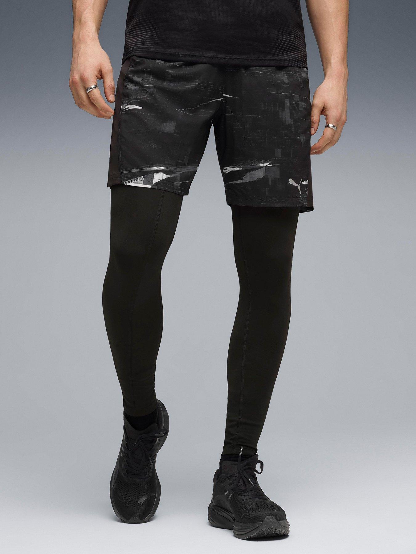 Image 1 of 6 of Puma Mens Running Velocity Printed Shorts - Black