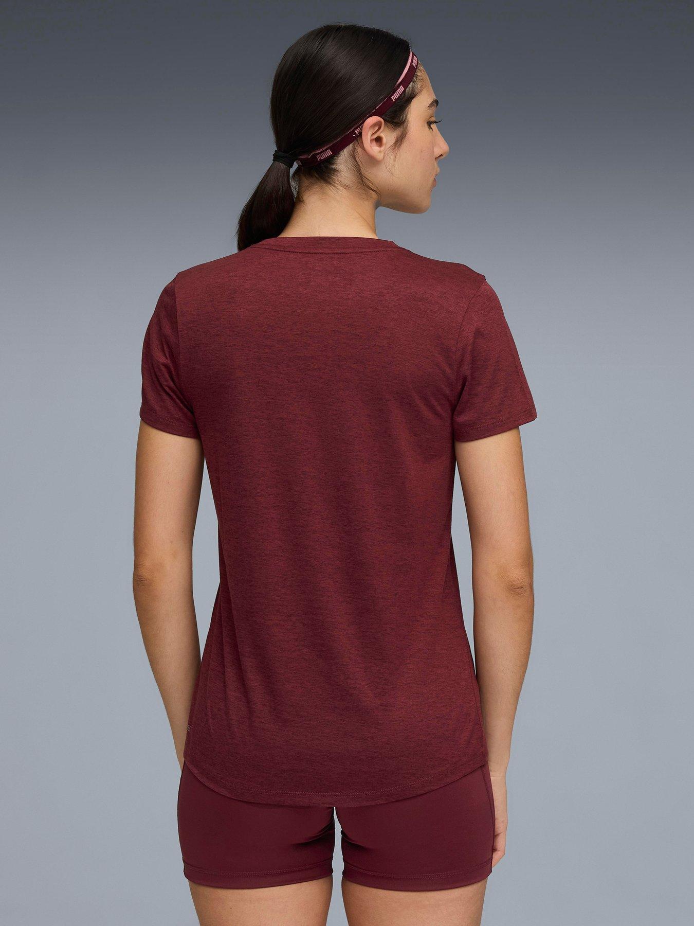 Image 2 of 5 of Puma Womens Training Essential Heather Tee - Burgundy