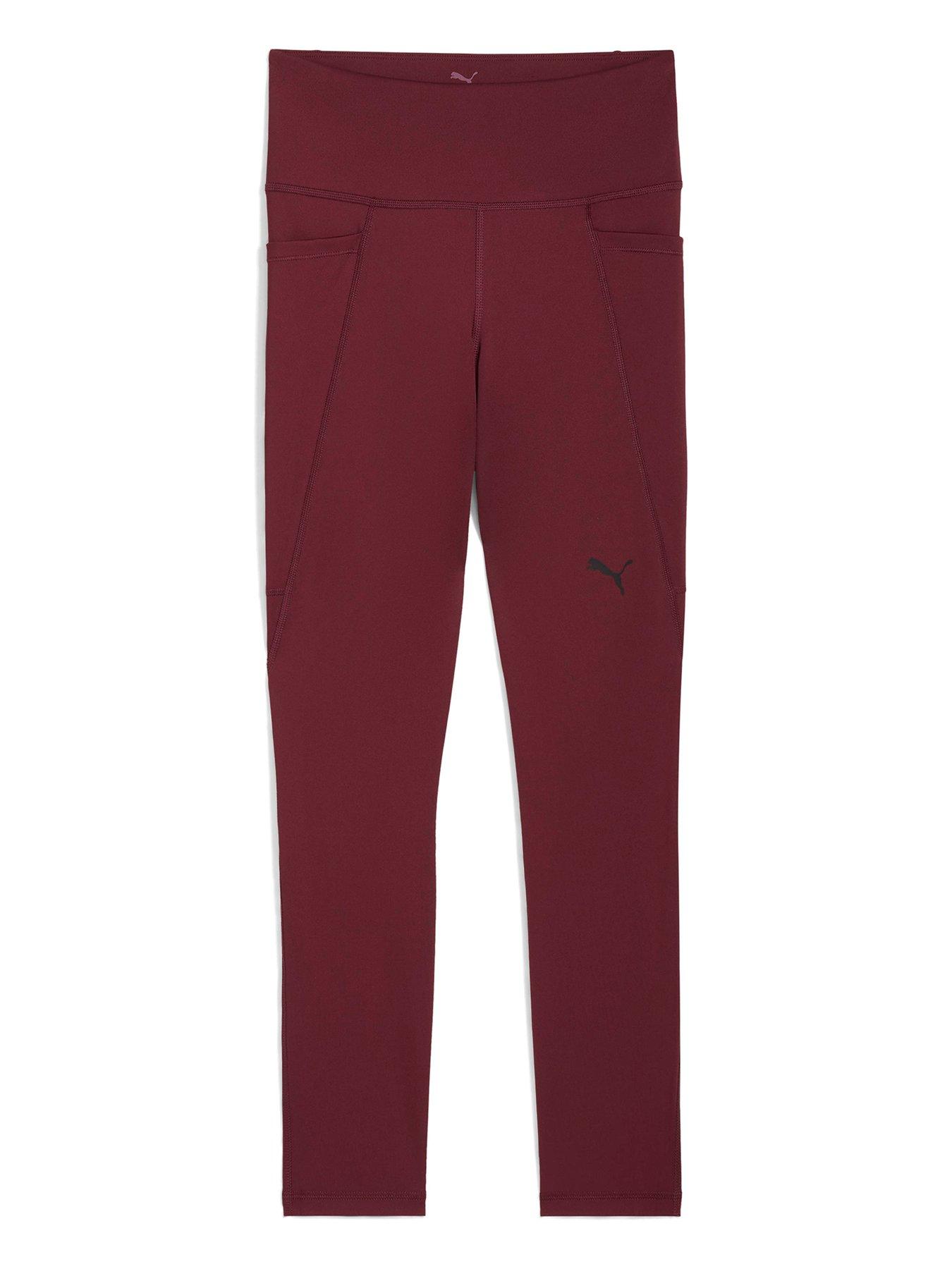 Puma Womens Training Essential High Waist 7/8 Tights - Burgundy