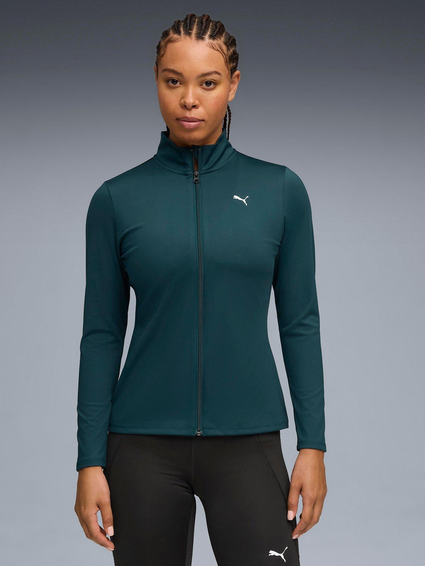 Image 1 of 6 of Puma Womens Training Strong Full Zip Jacket - Green