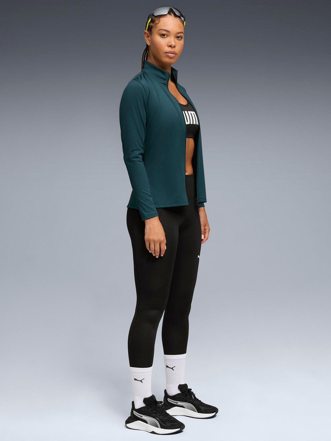 Image 3 of 6 of Puma Womens Training Strong Full Zip Jacket - Green