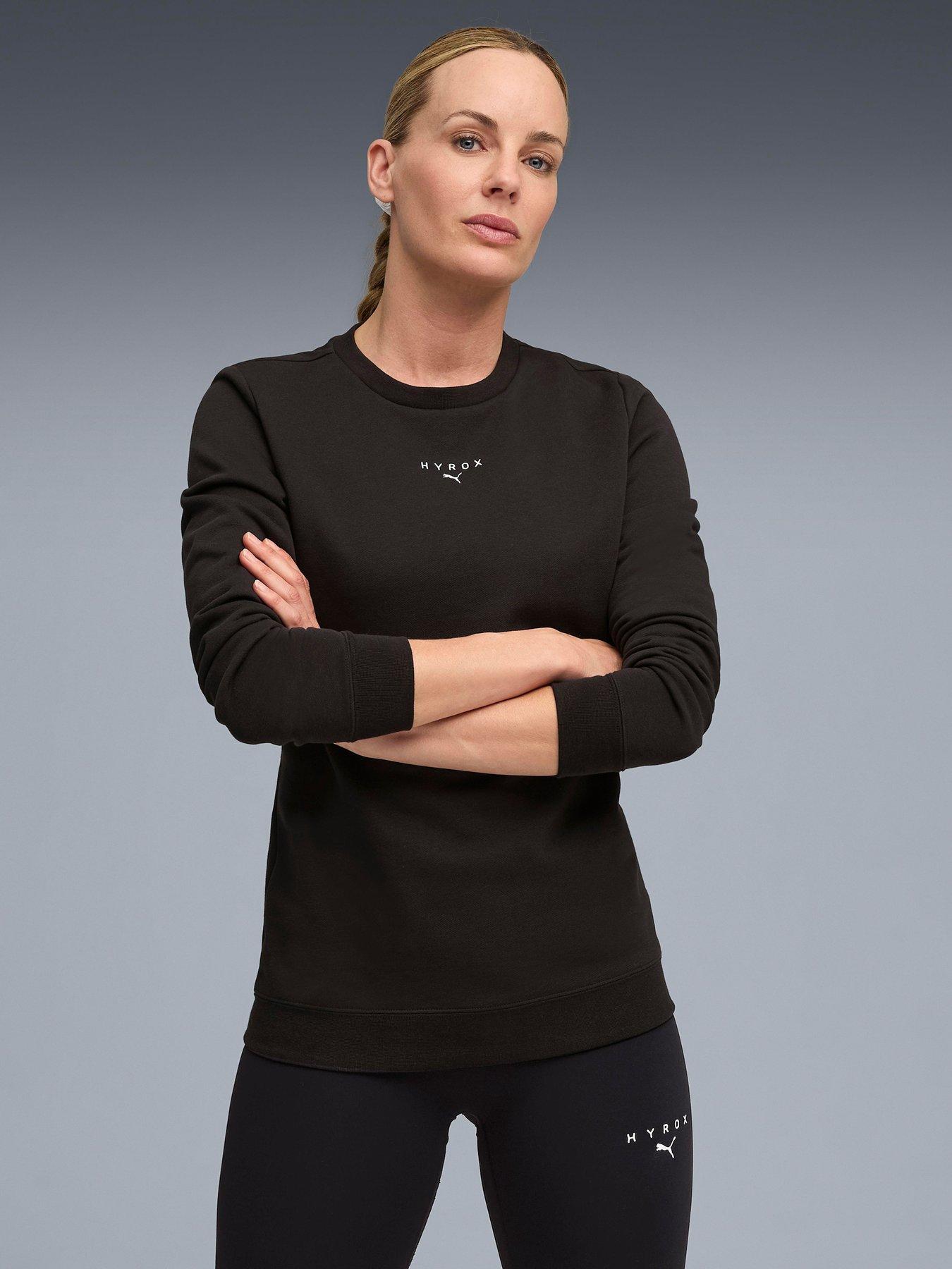 Puma Womens Puma X Hyrox Heavyweight Crew Sweat - Black