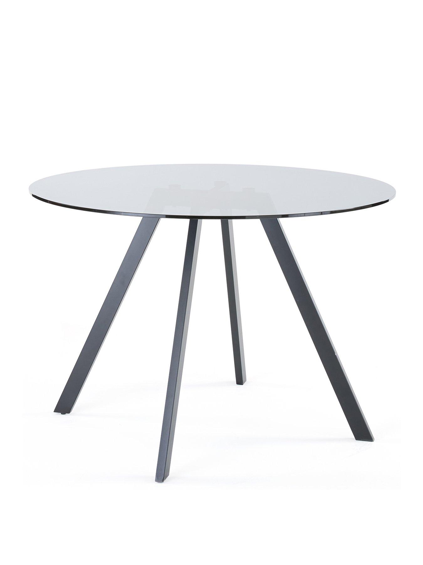Image 3 of 6 of The Very Collection Marlow 110cm Round Dining Table & 4 Marlow Burgundy Chairs