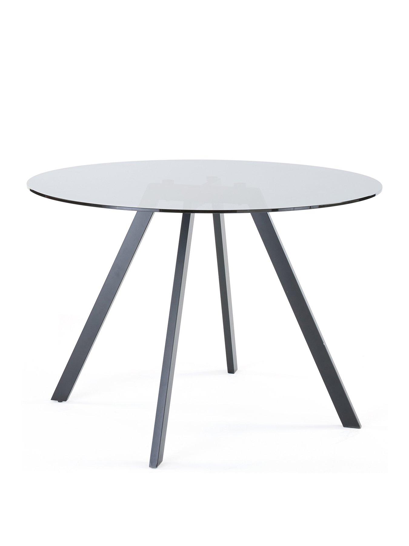 Image 3 of 6 of The Very Collection Marlow 130cm Round Dining Table & 6 Marlow Burgundy Chairs