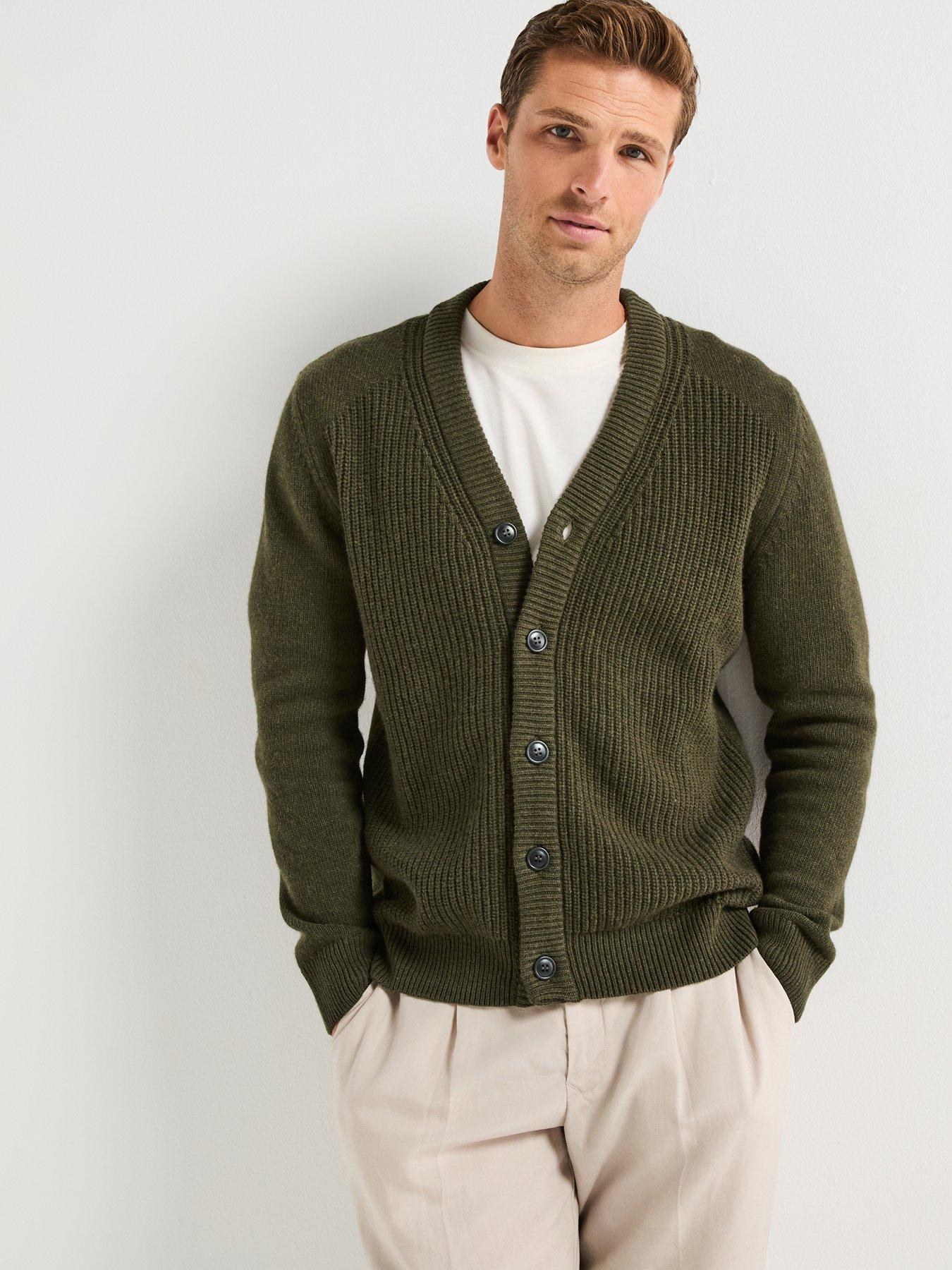 barbour-mainland-knitted-cardigan-khakifront