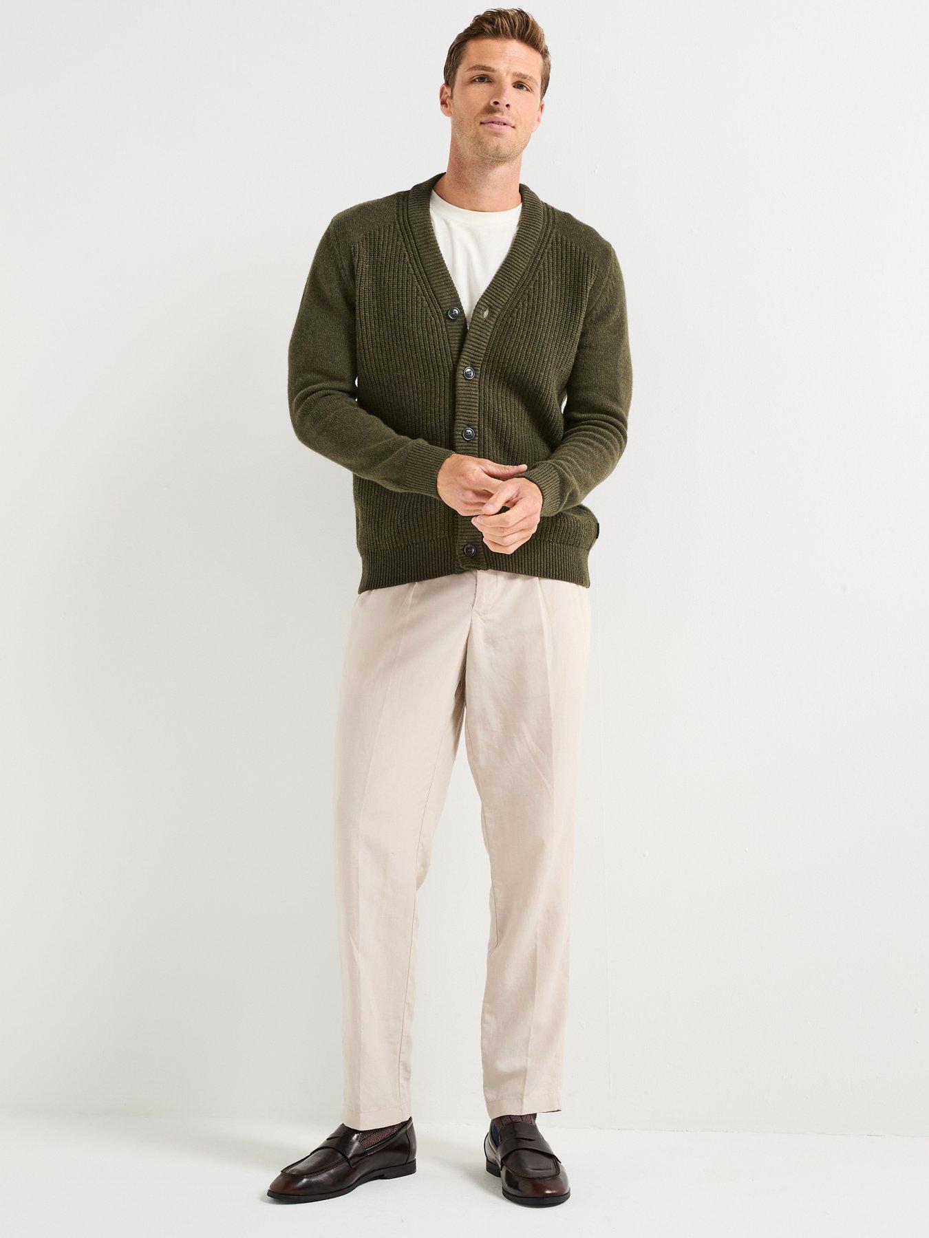 barbour-mainland-knitted-cardigan-khakiback