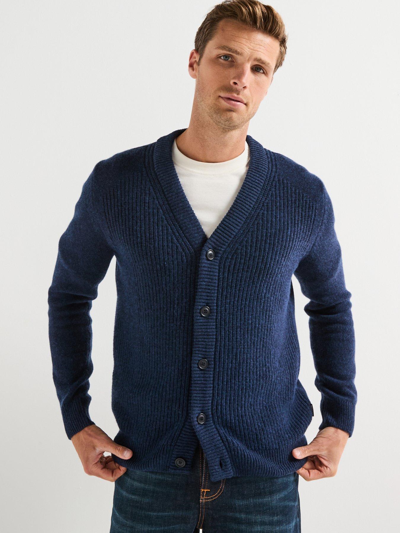 barbour-mainland-knitted-cardigan--navyfront