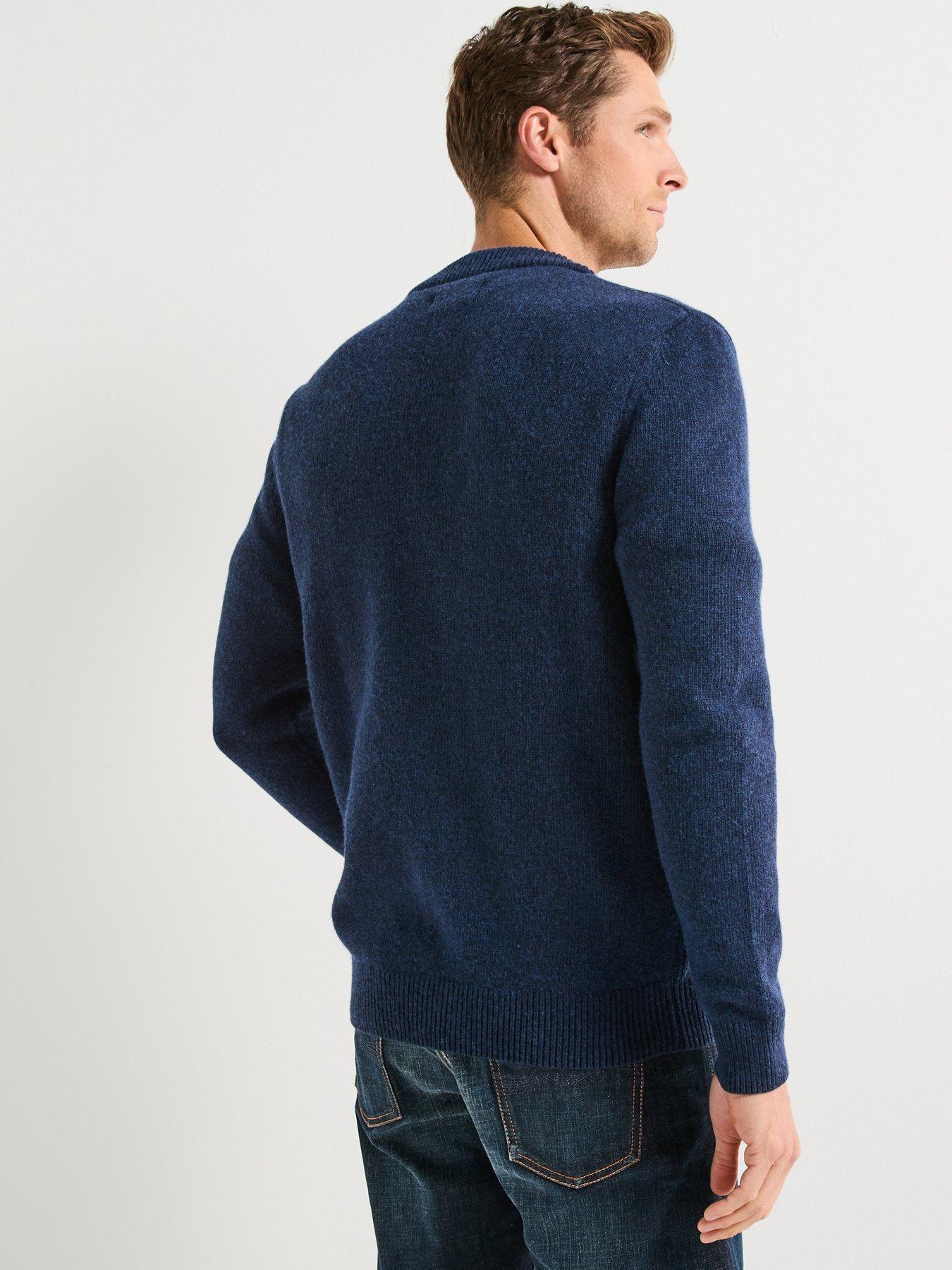 barbour-mainland-knitted-cardigan--navystillFront