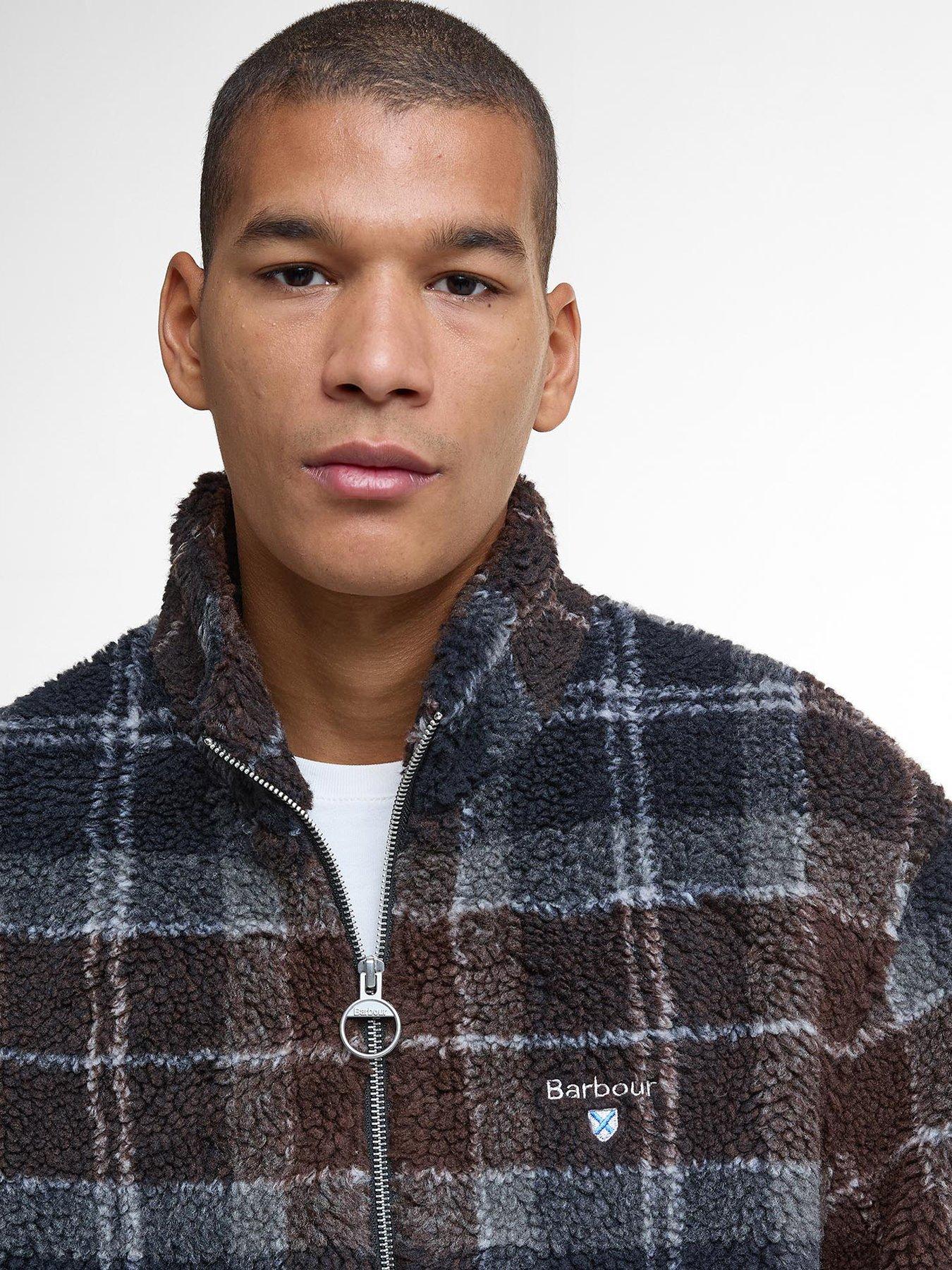 barbour-tartan-borg-fleece-zip-through-jacket-navy-multioutfit