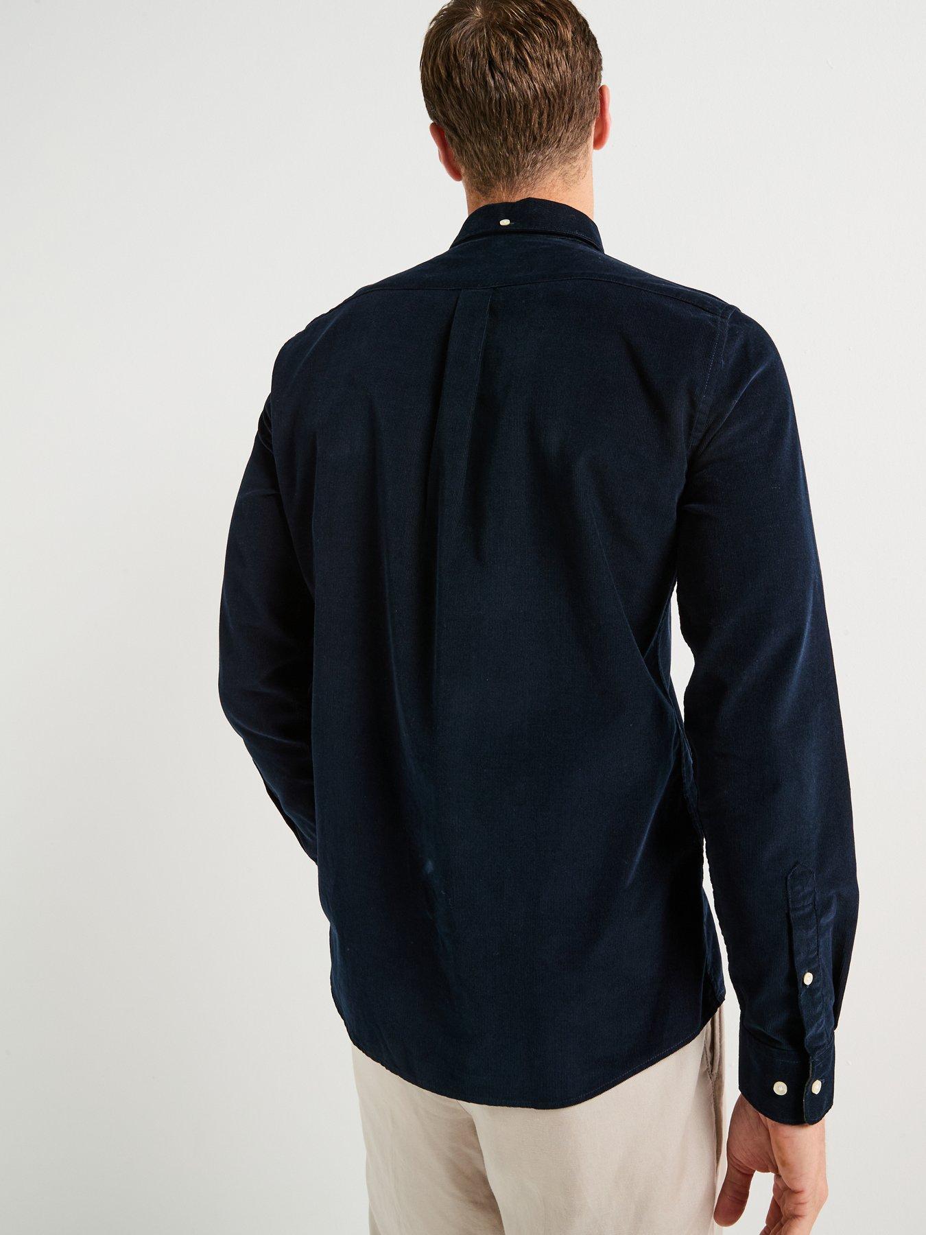 Image 2 of 5 of Barbour Ramsey Long Sleeve Tailored Fit Shirt - Navy