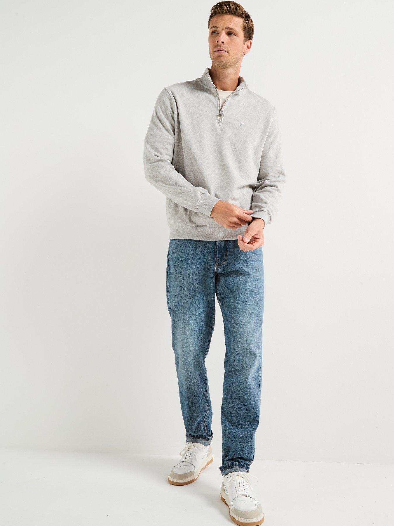 Image 3 of 6 of Barbour Beckhill 1/2 Zip Sweat Top- Grey