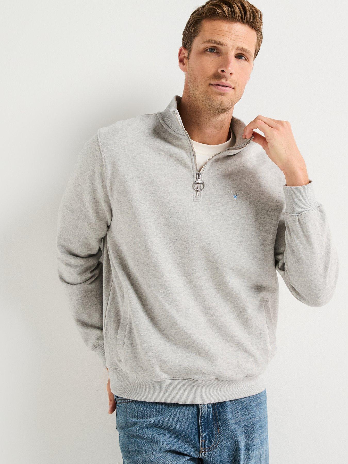 Image 6 of 6 of Barbour Beckhill 1/2 Zip Sweat Top- Grey