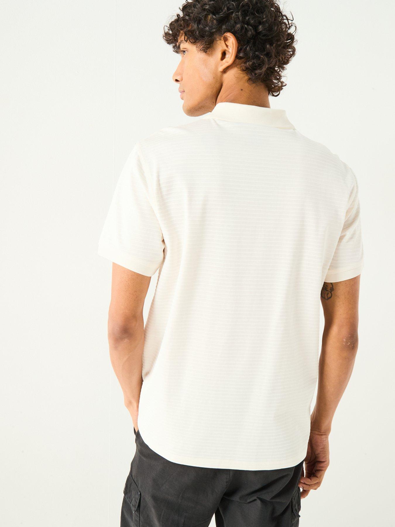 Image 2 of 6 of Barbour International Alfred Jacquard Stripe Polo Shirt- White