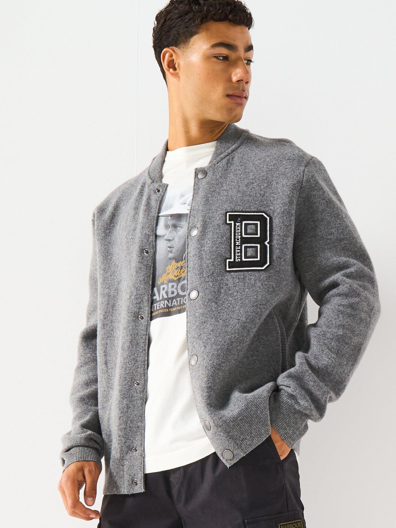 barbour-international-steve-mcqueen-letterman-knitted-bomber--grey