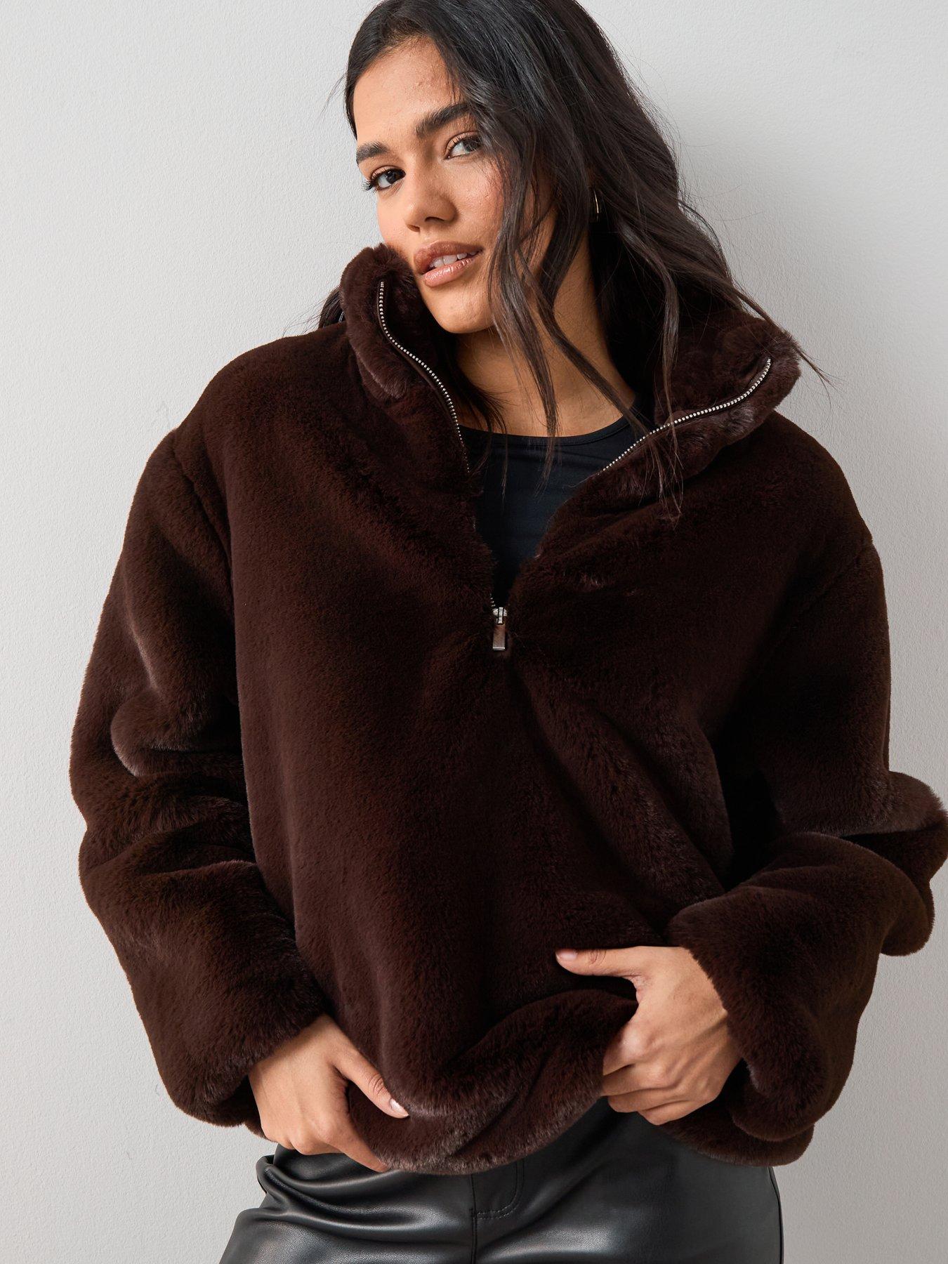 the-very-collection-faux-fur-fleece-brown
