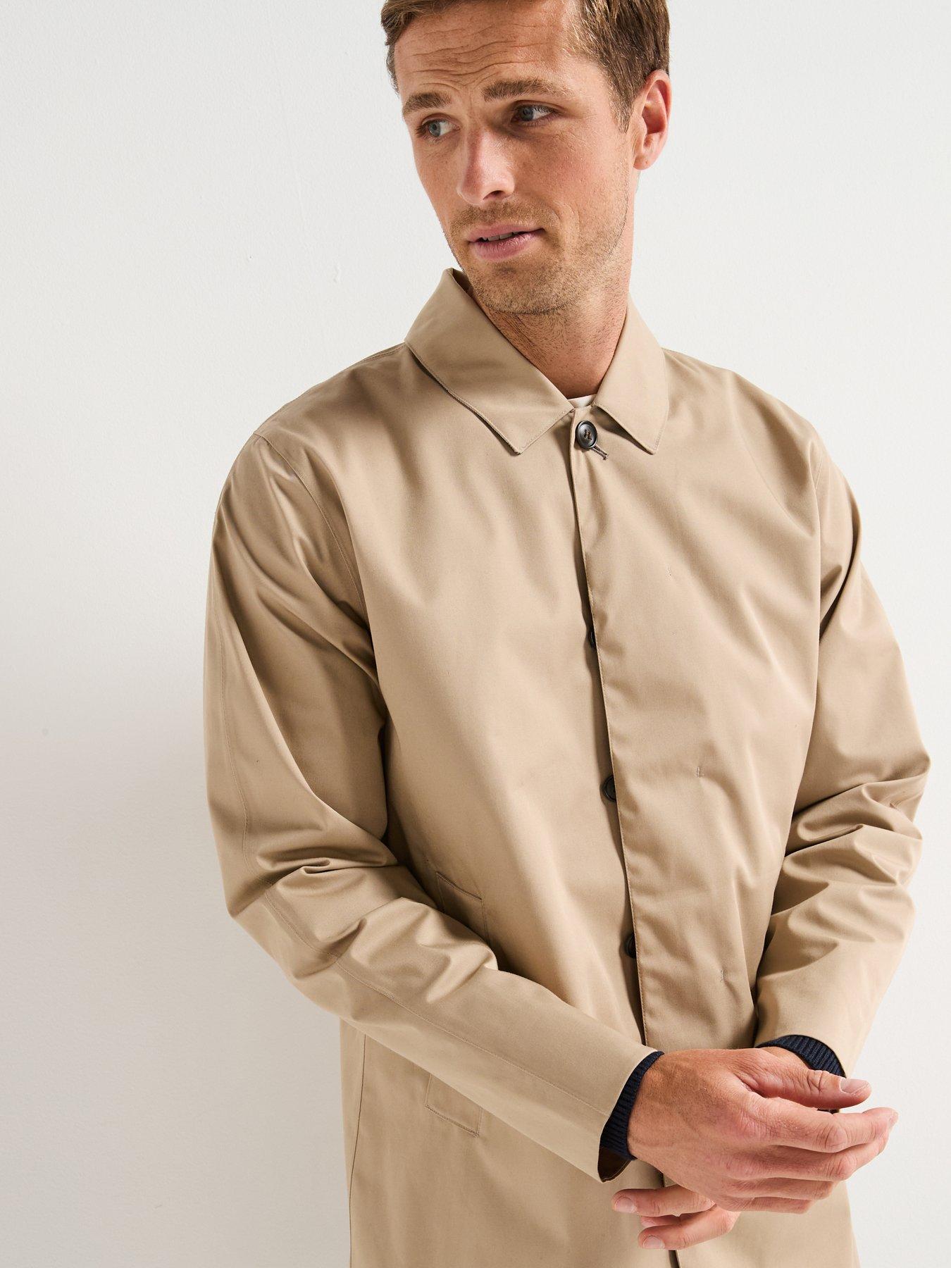 Image 4 of 6 of Barbour Barbour Lorden Waterproof Macintosh Mac Jacket- Beige