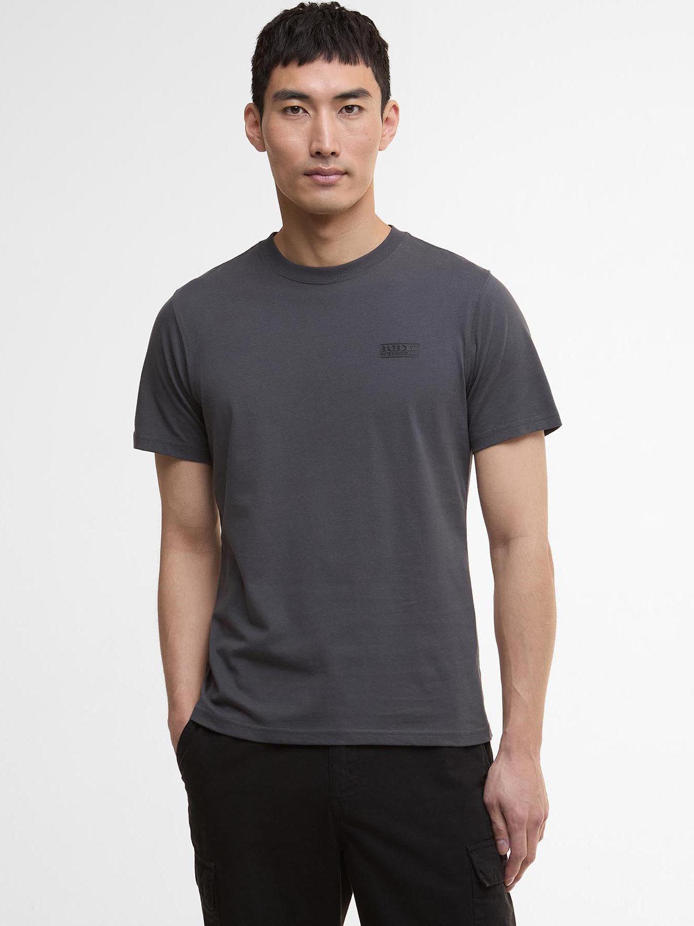 Barbour International Small Logo Short Sleeve T-Shirt- Grey