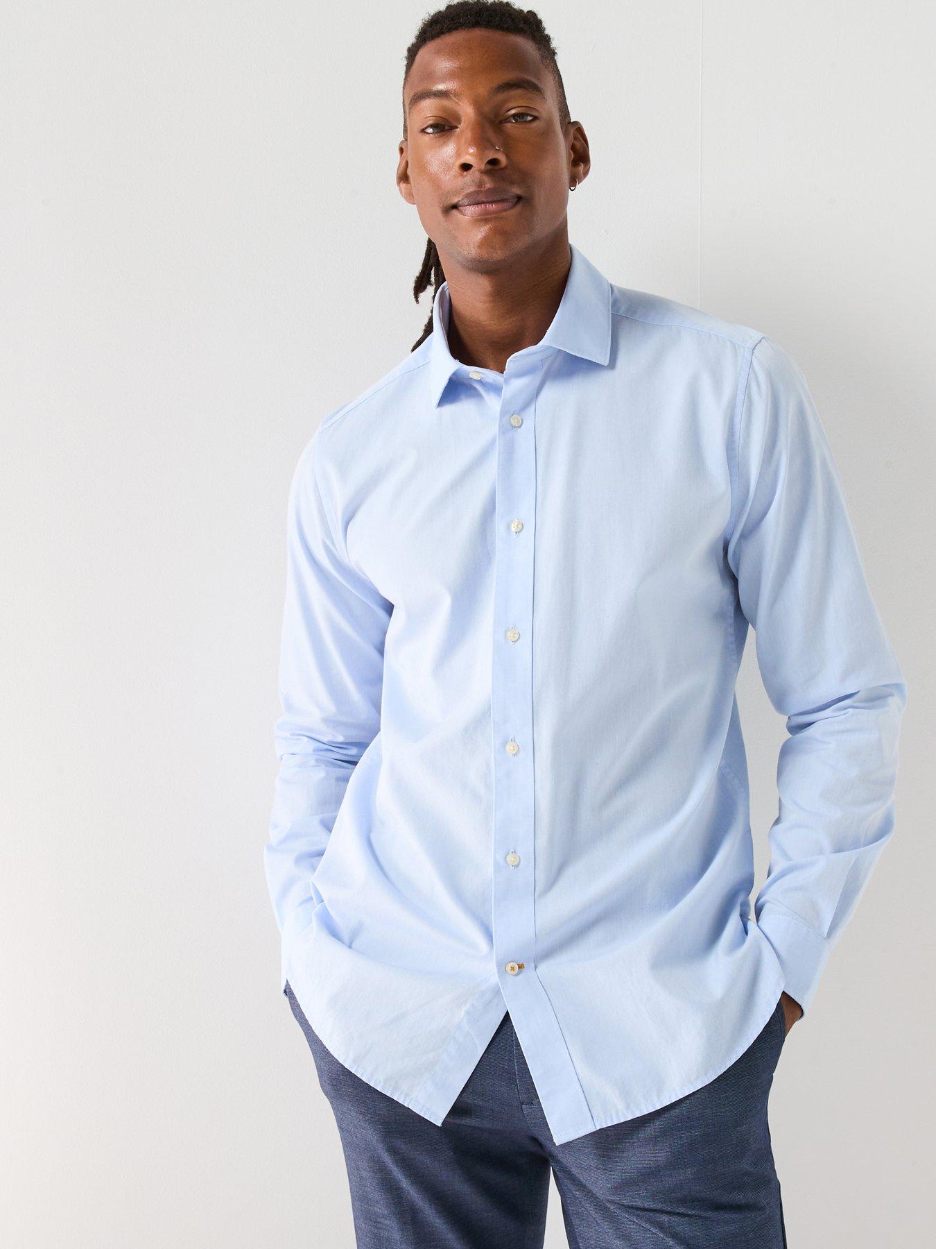 Barbour Barbour Throckley Pin Point Oxford Tailored Fit Shirt - Light Blue