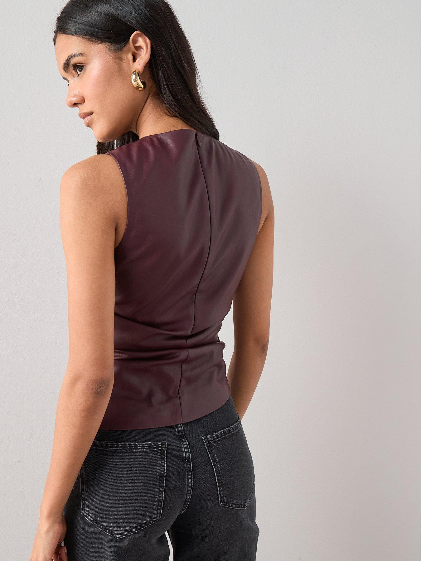 the-very-collection-sleeveless-pu-top-purplestillFront
