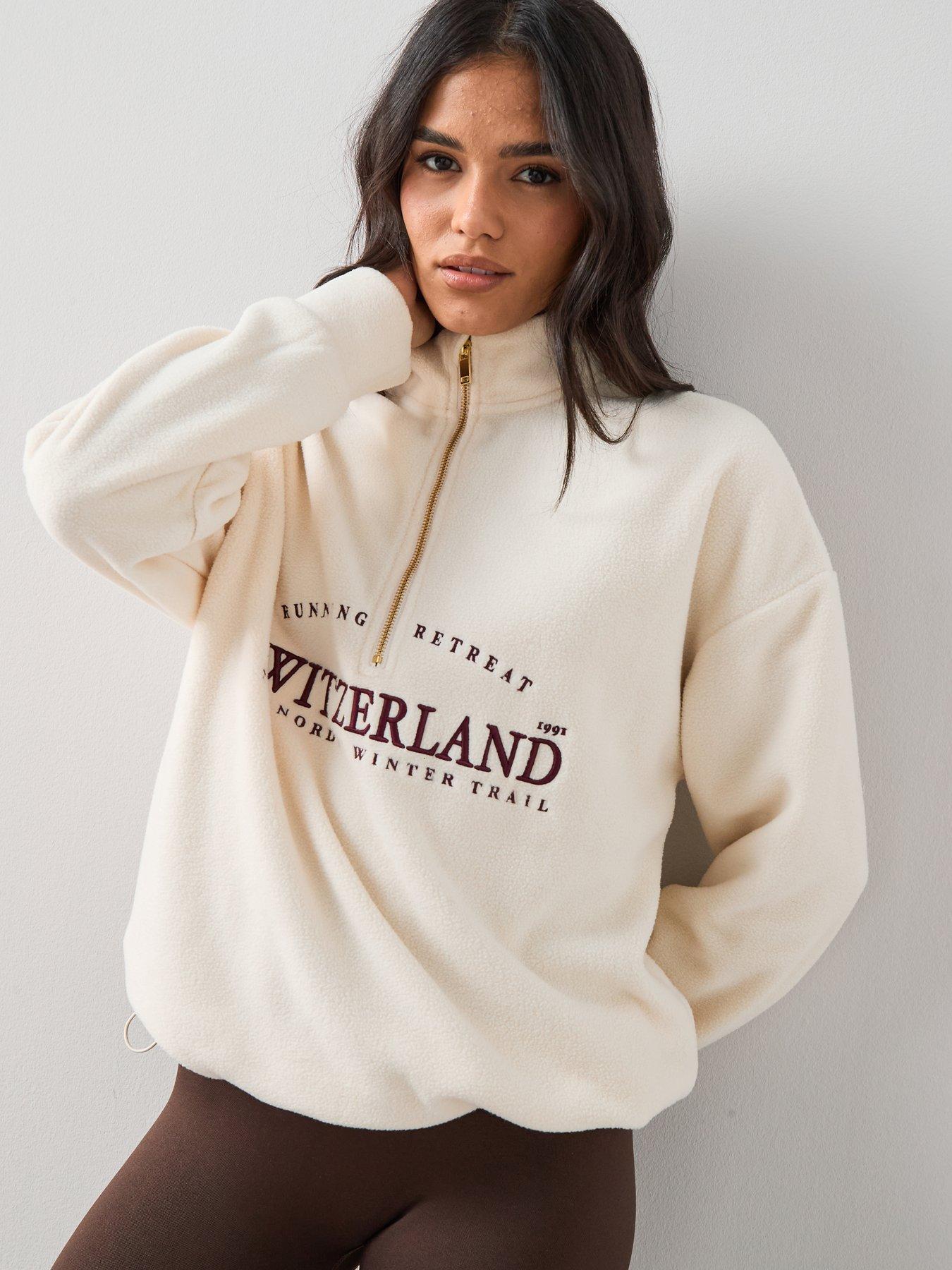 the-very-collection-graphic-zip-up-fleece-creamfront