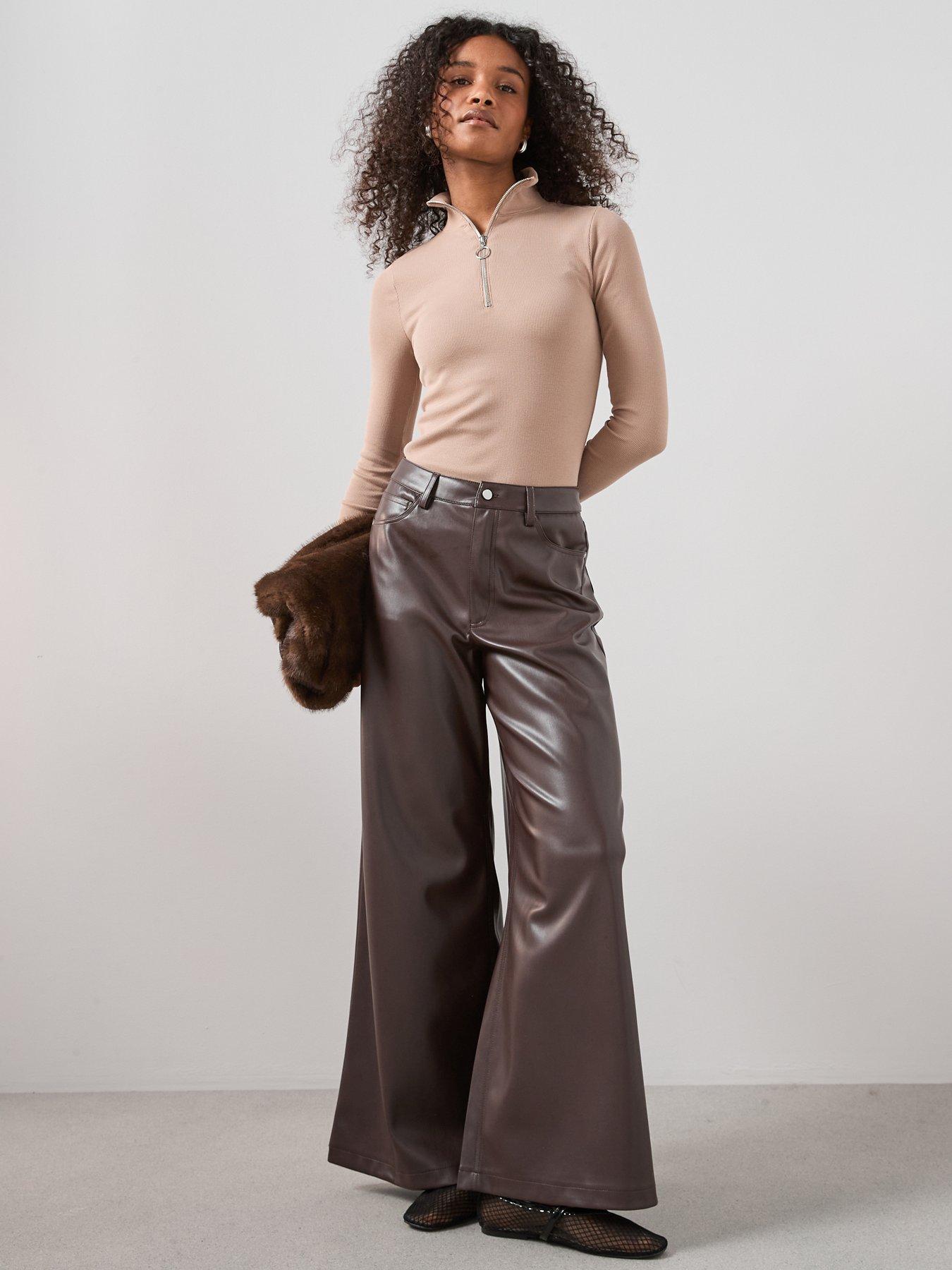 the-very-collection-ribbed-half-zip-top-brownback