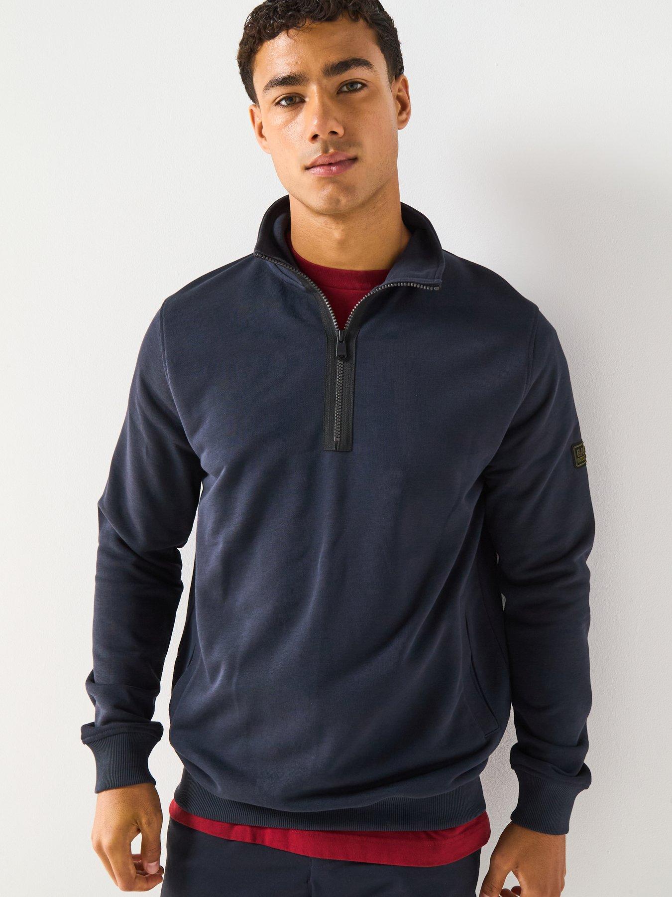 Barbour International Outline 1/4 Zip Sweatshirt - Navy