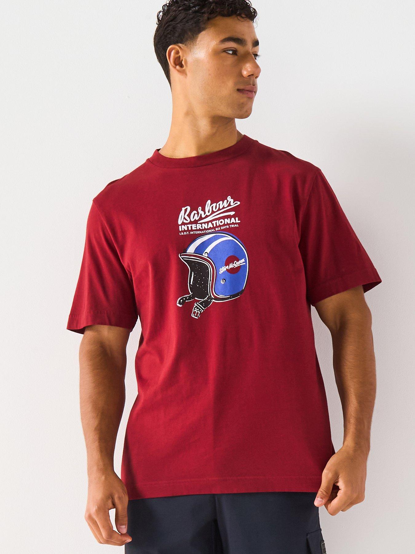 Barbour International Steve McQueen Relaxed Vecton Graphic T-Shirt - Dark Red