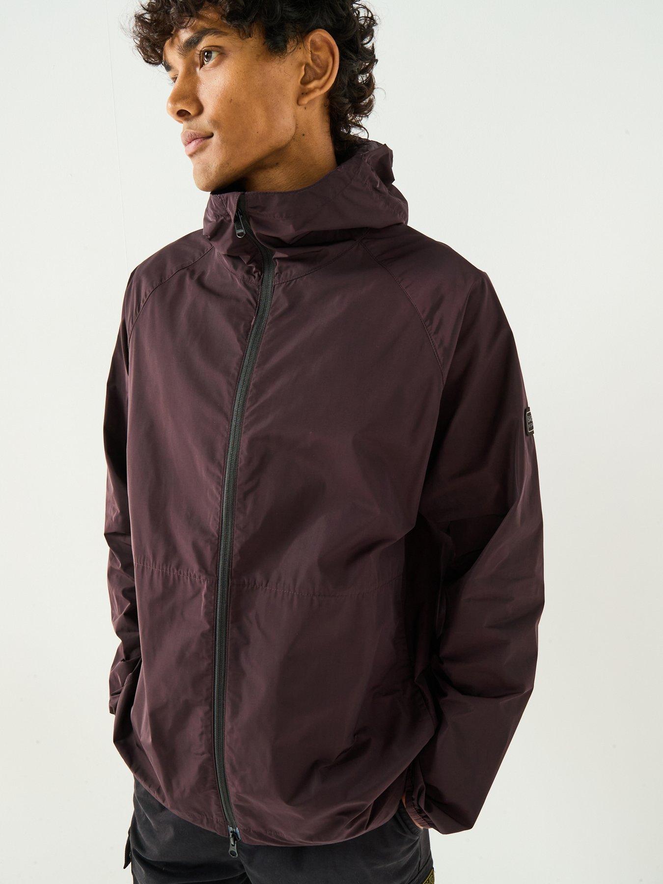 Barbour International Peckett Hooded Showerproof Jacket- Dark Red