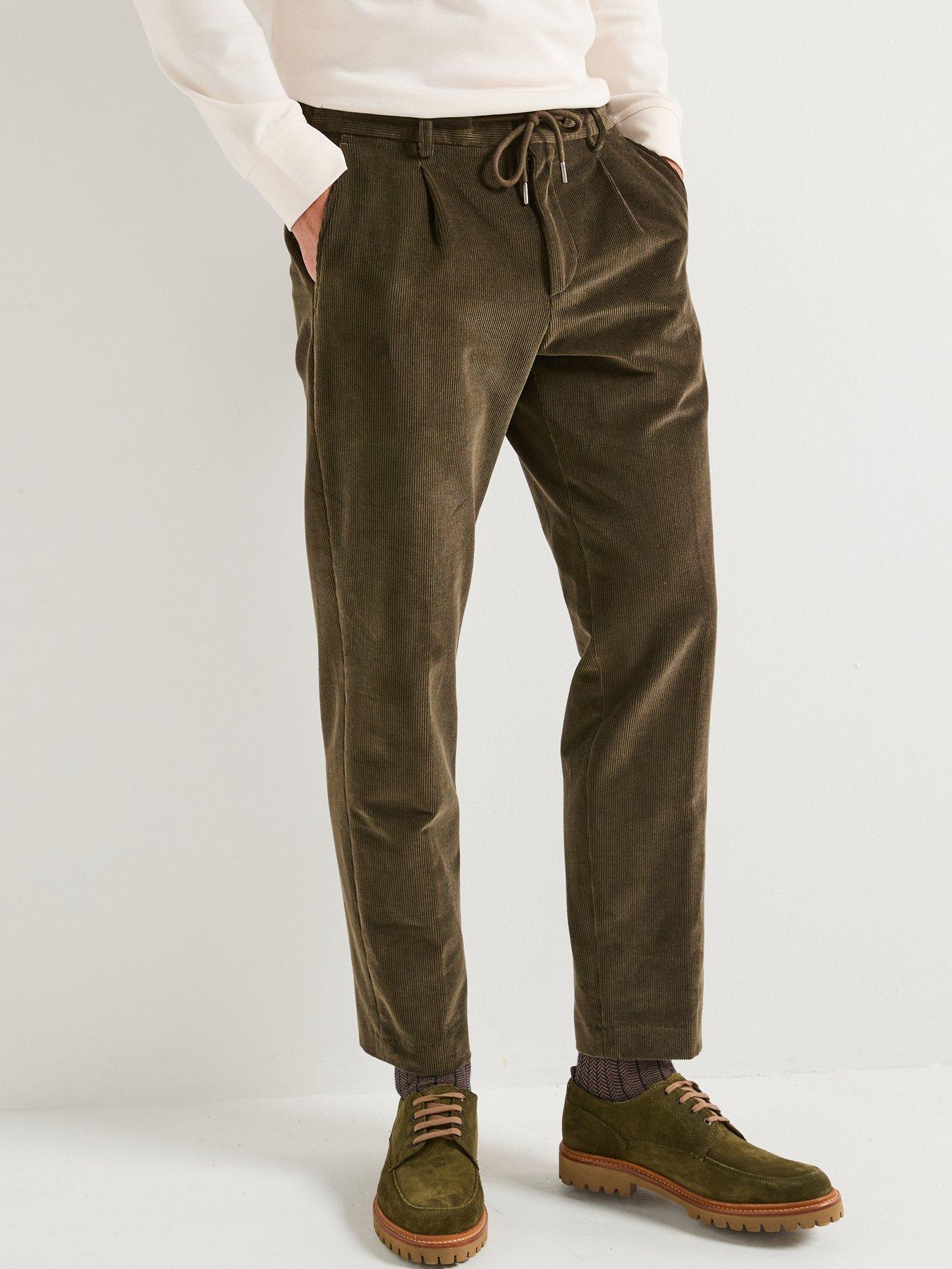 Barbour Wallington Corduroy Regular Fit Trousers - Khaki