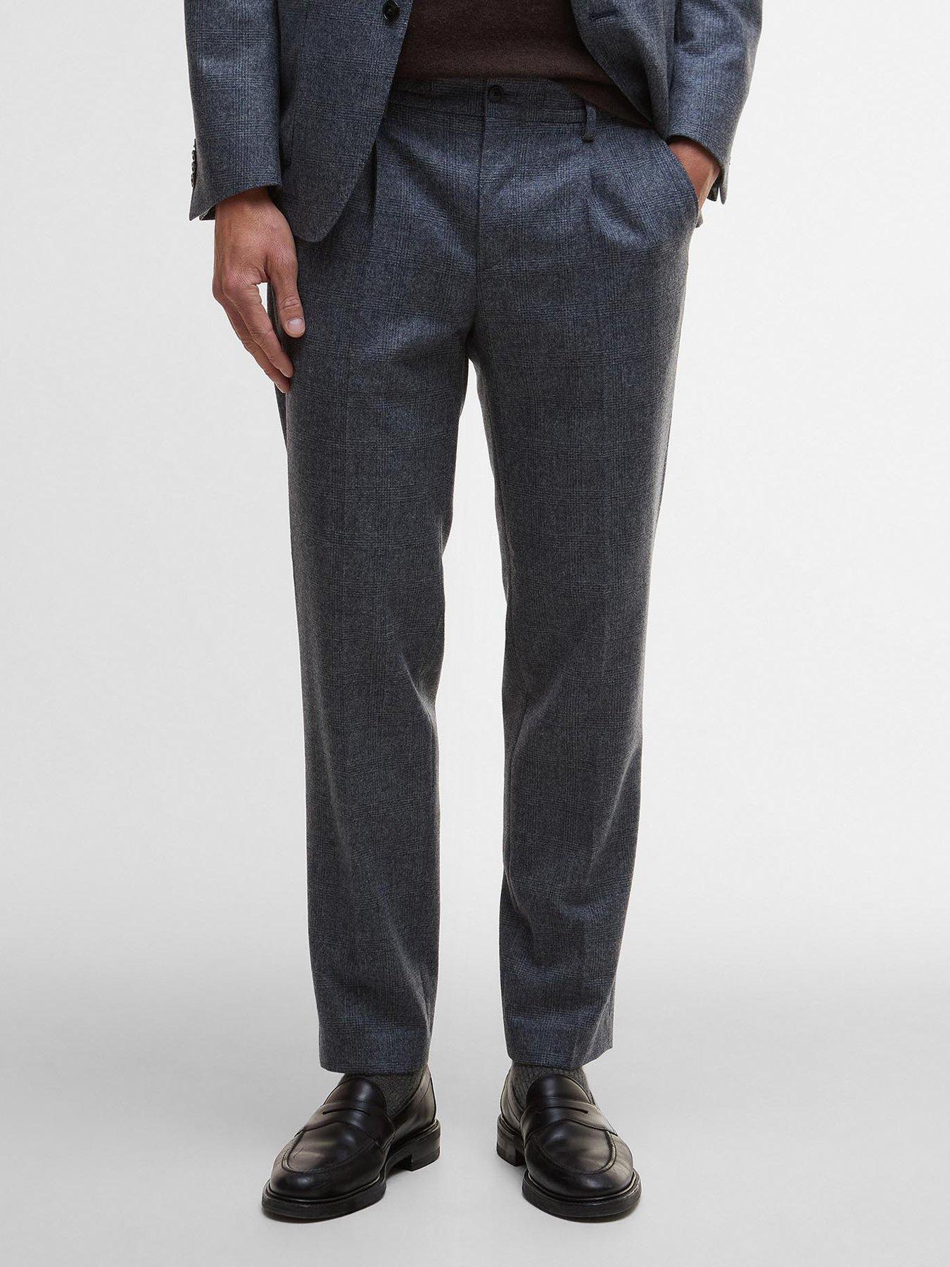 barbour-kensington-check-trousers--navyfront