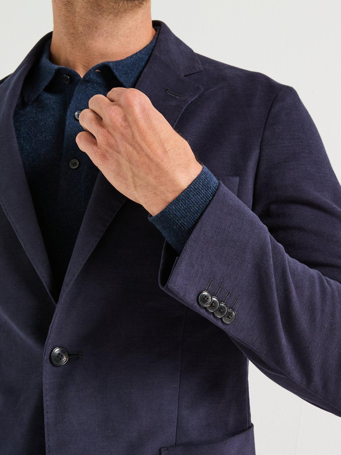 Image 4 of 6 of Barbour Jennings Moleskin Blazer - Navy