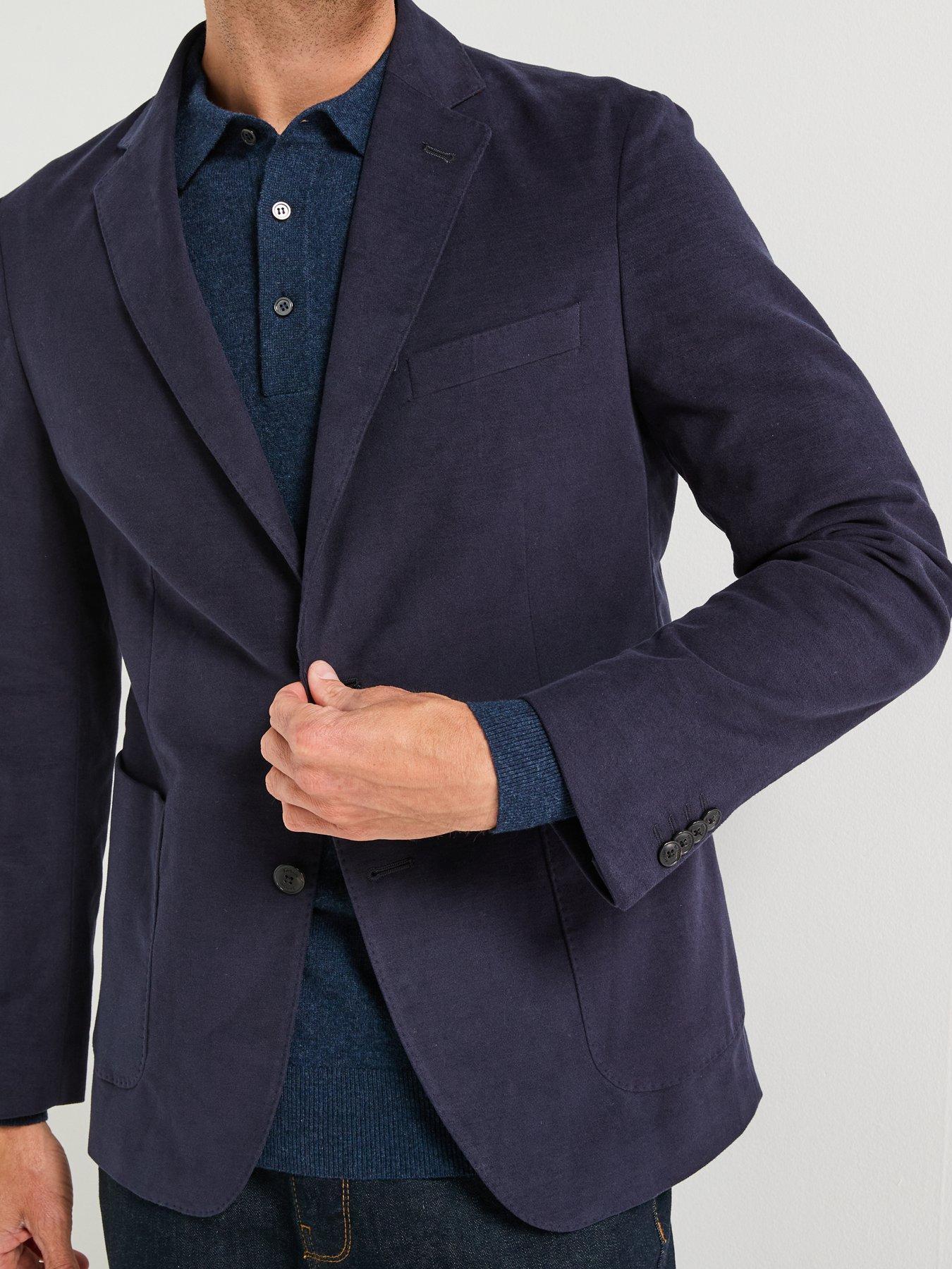 Image 6 of 6 of Barbour Jennings Moleskin Blazer - Navy