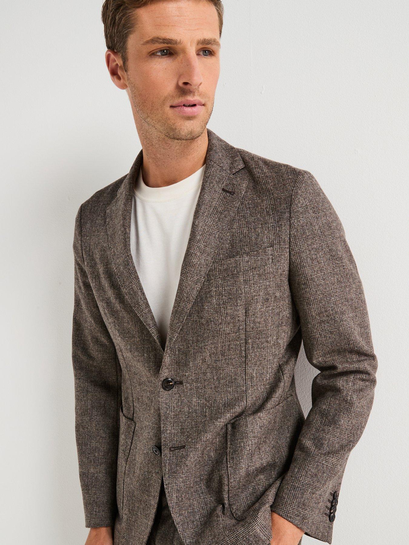 Barbour Kensington Check Single Breasted Modern Blazer - Brown
