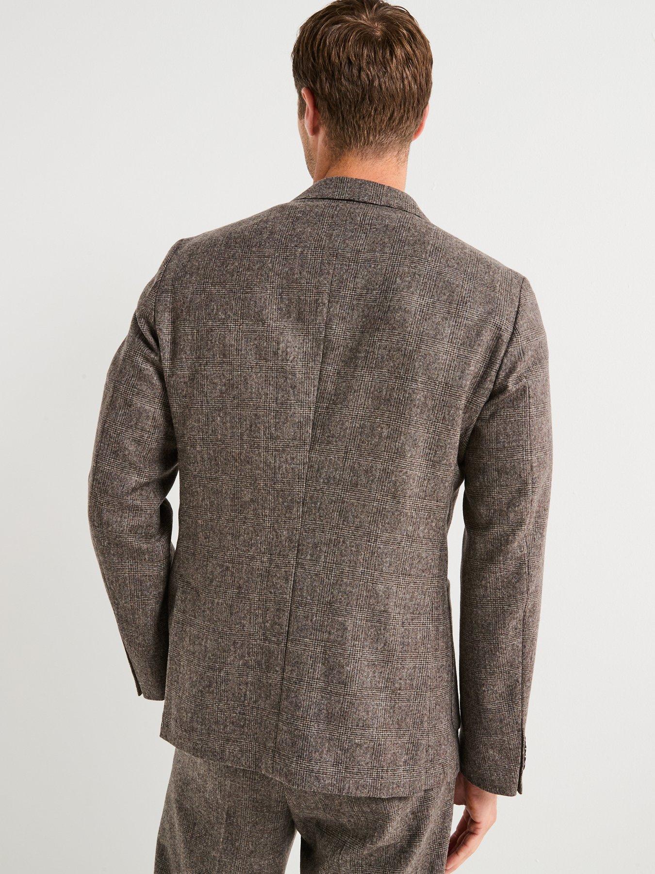 barbour-kensington-check-single-breasted-modern-blazer-brownstillFront
