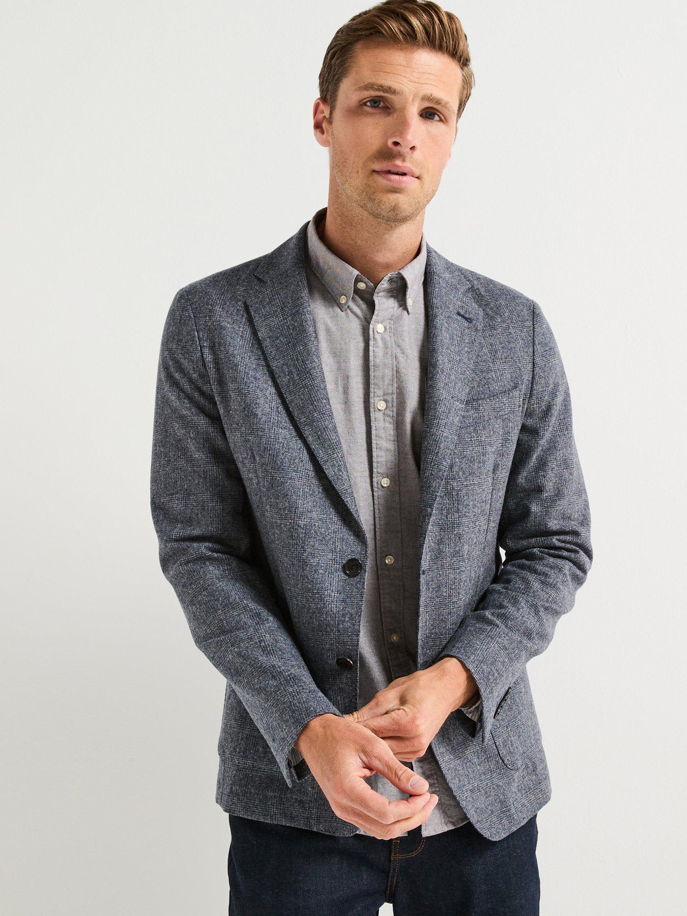 barbour-kensington-check-single-breasted-modern-blazer-navyfront
