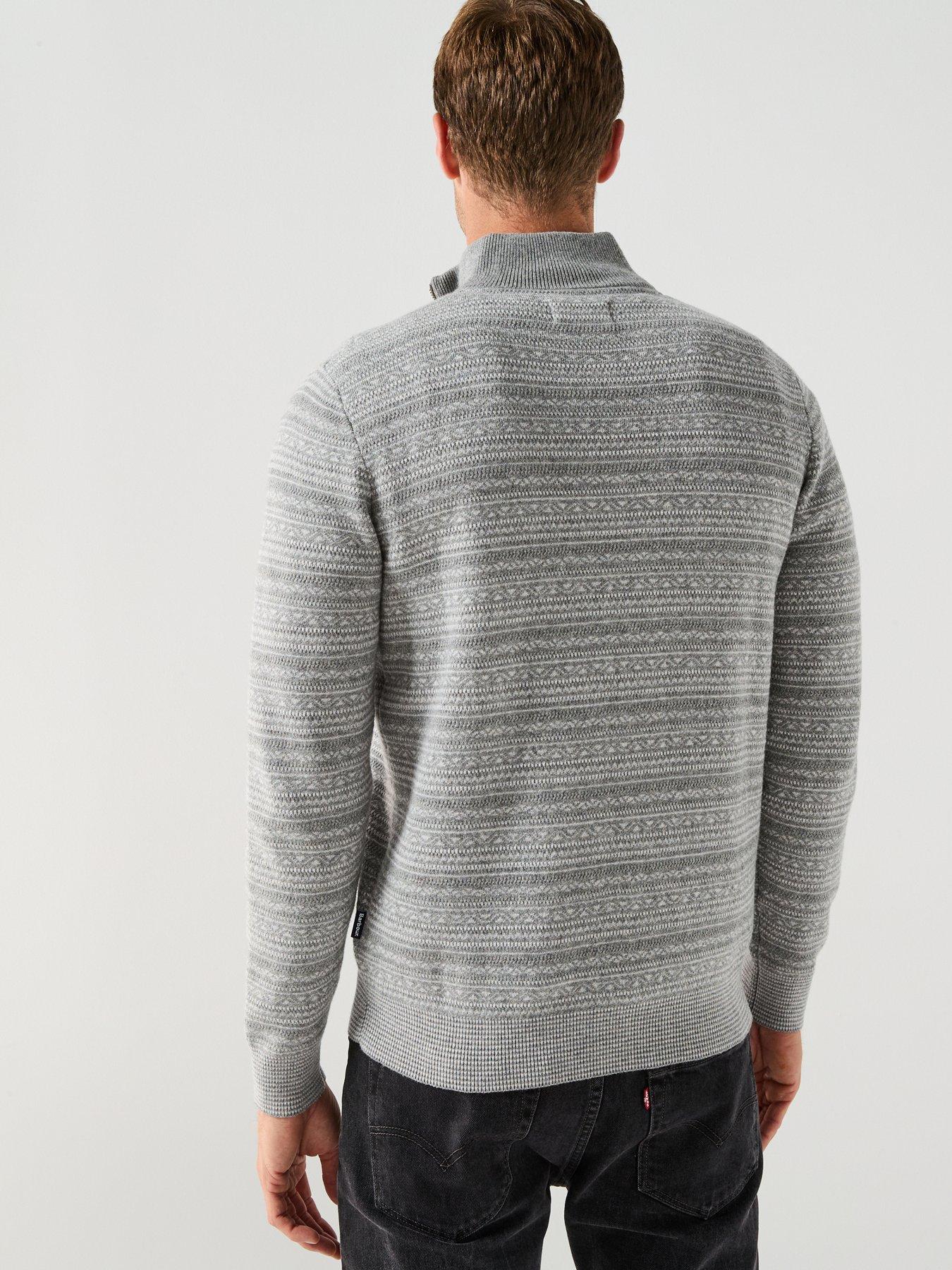 barbour-dartfield-half-zip-knitted-jumper--greystillFront