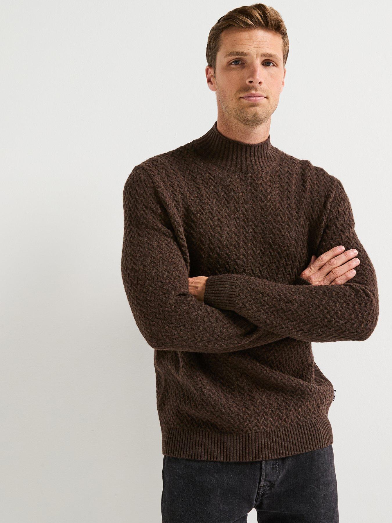 barbour-stonesand-textured-funnel-neck-knitted-jumper--black