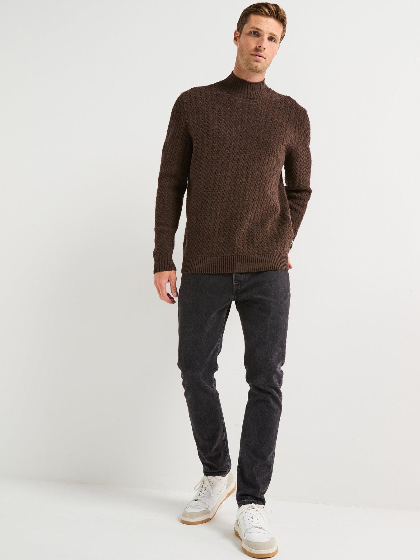 barbour-stonesand-textured-funnel-neck-knitted-jumper--blackback