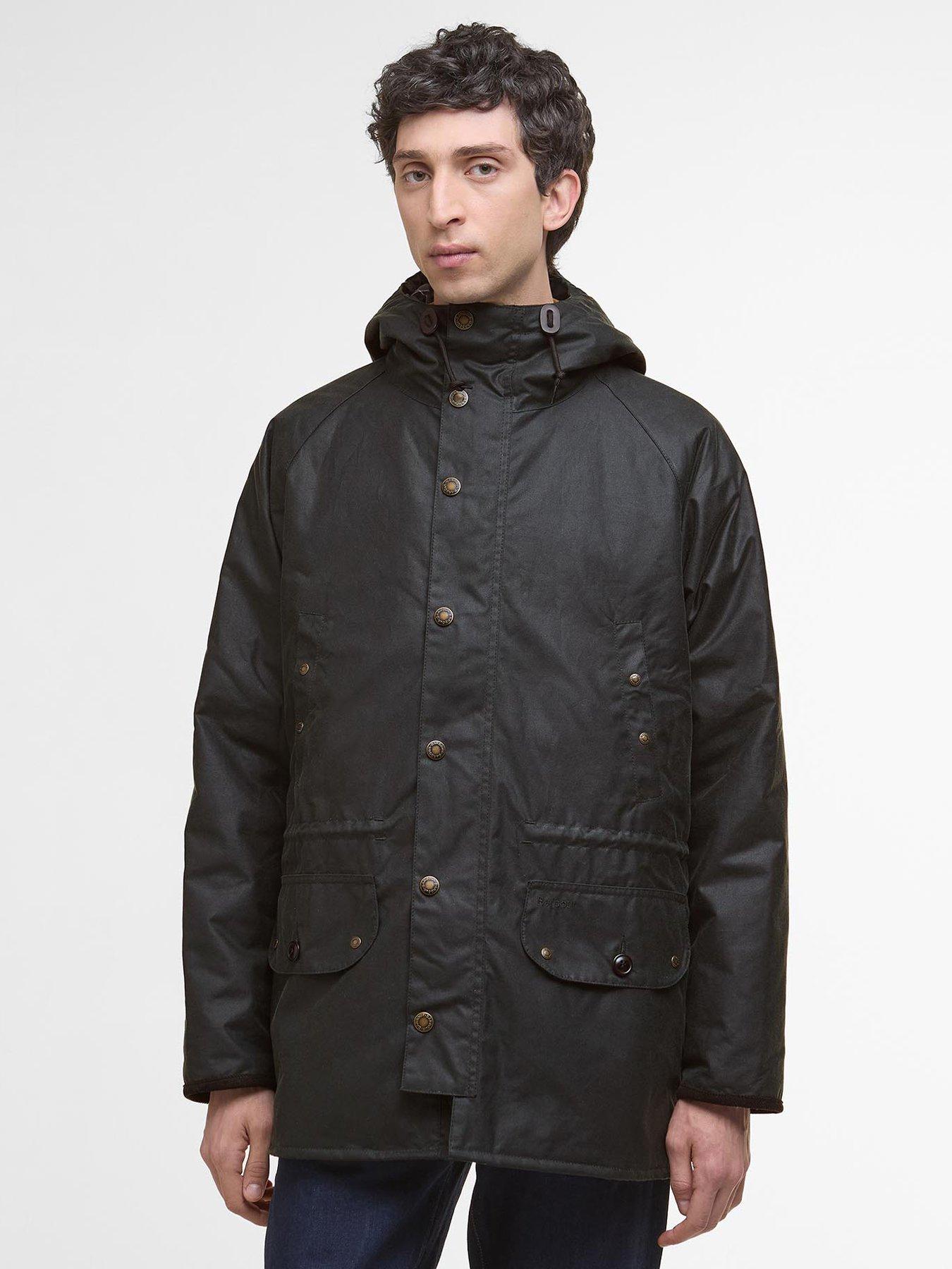 Barbour Reel Wax Parka Coat - Brown
