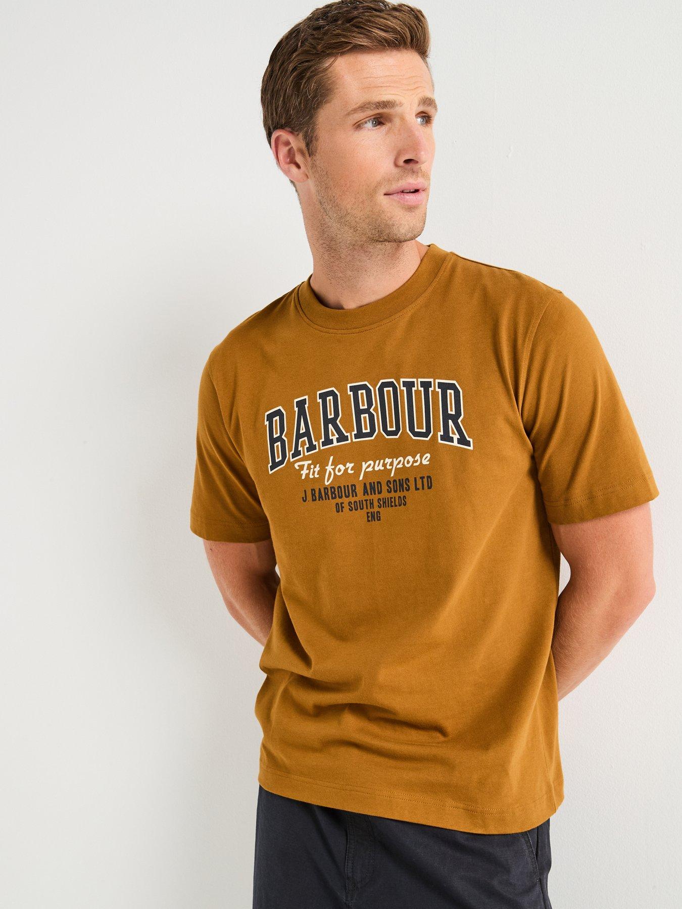 Barbour Fort Relaxed Fit Graphic T-Shirt- Brown