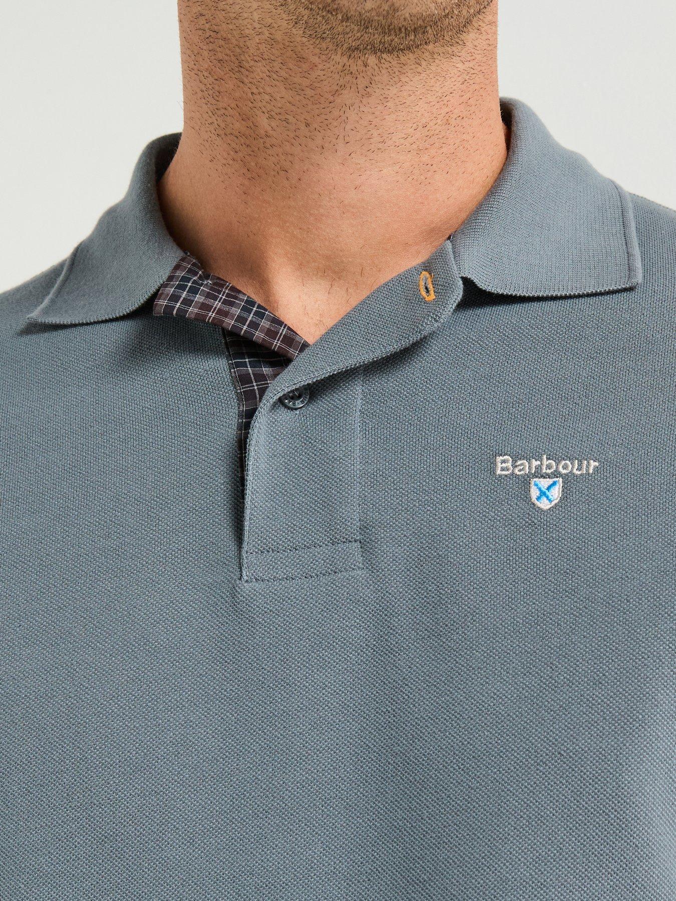barbour-tartan-pique-short-sleeve-polo-shirt-blueoutfit