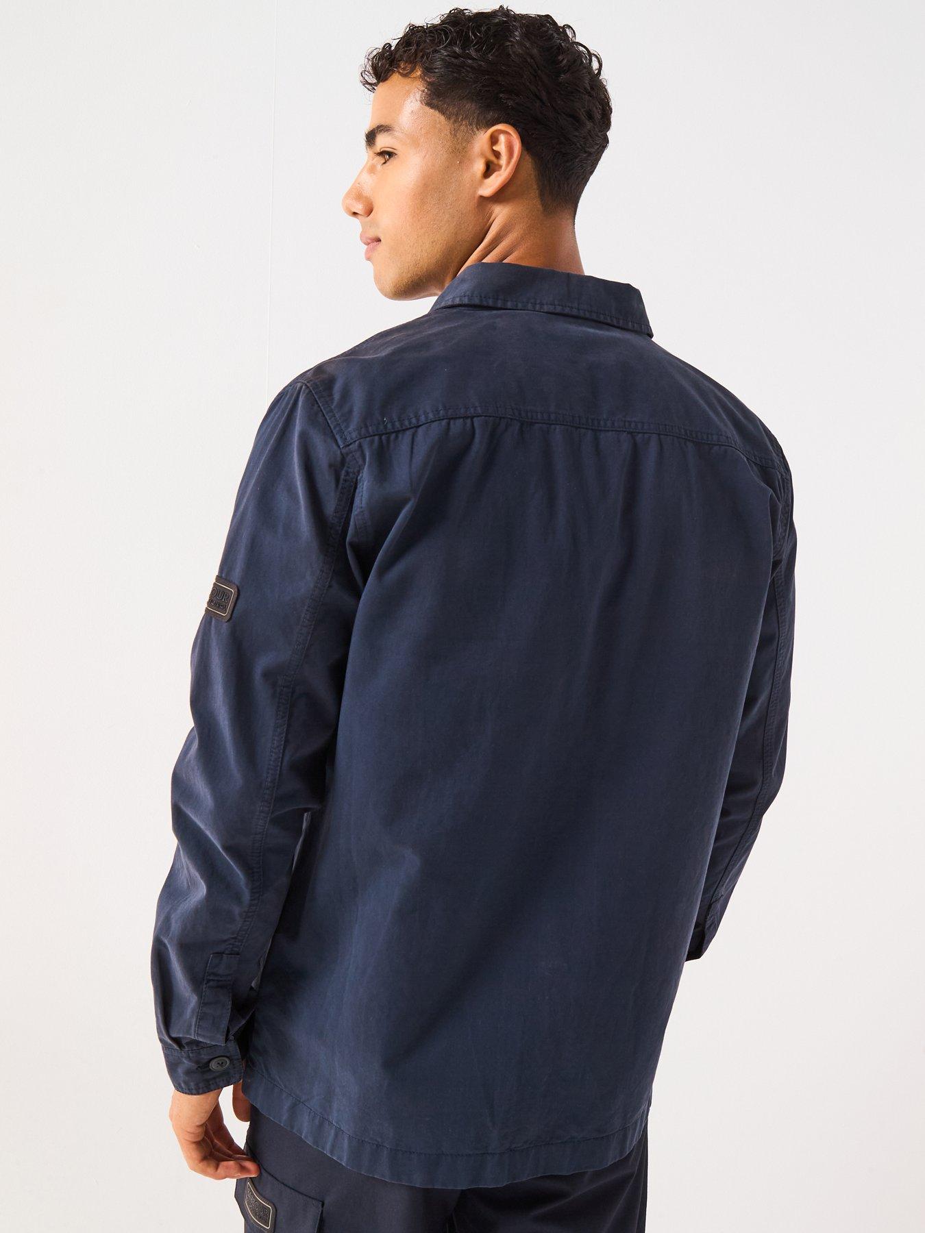 Image 2 of 6 of Barbour International International Arlo Button Pocket Overshirt - Navy