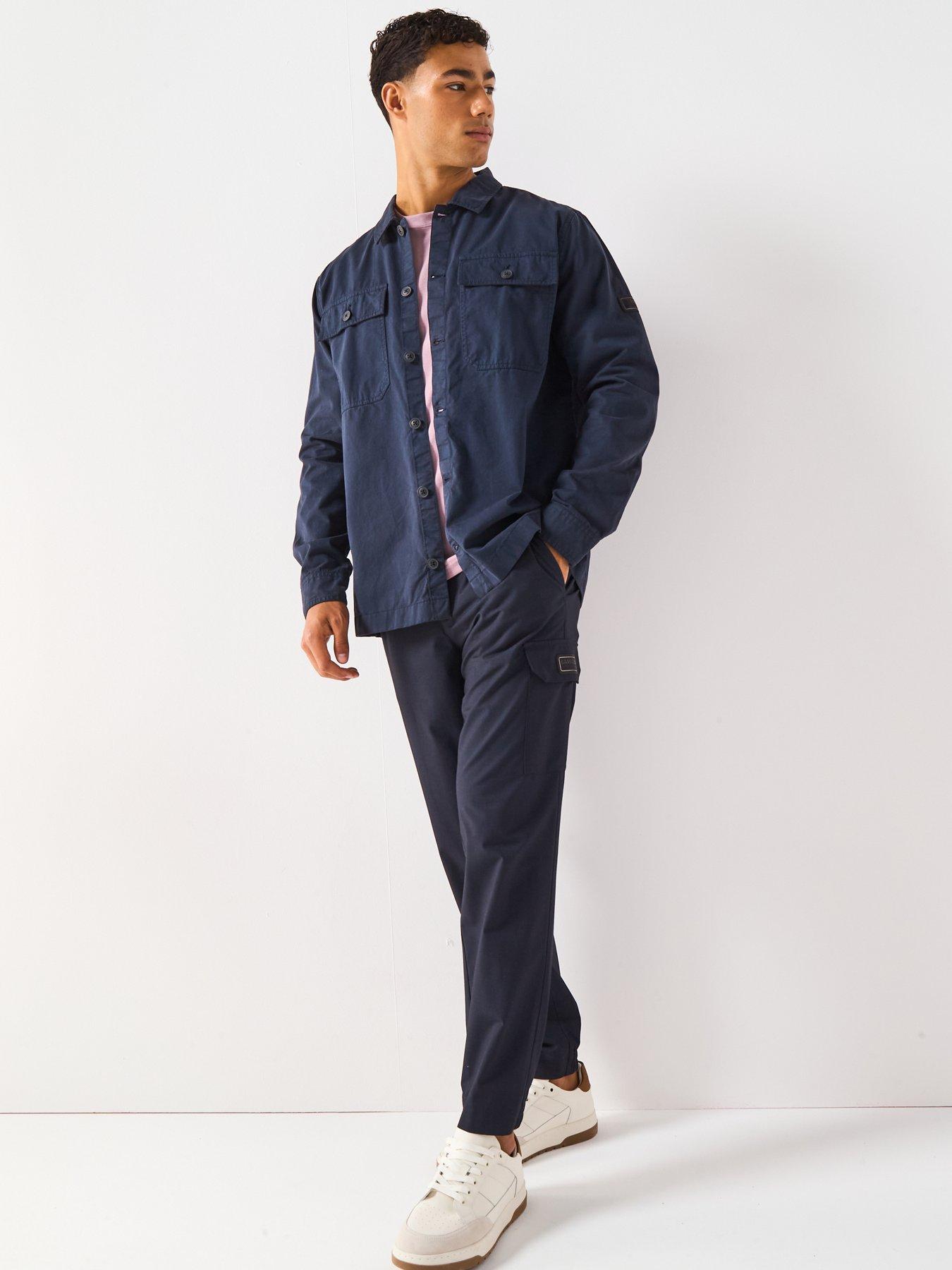 Image 3 of 6 of Barbour International International Arlo Button Pocket Overshirt - Navy